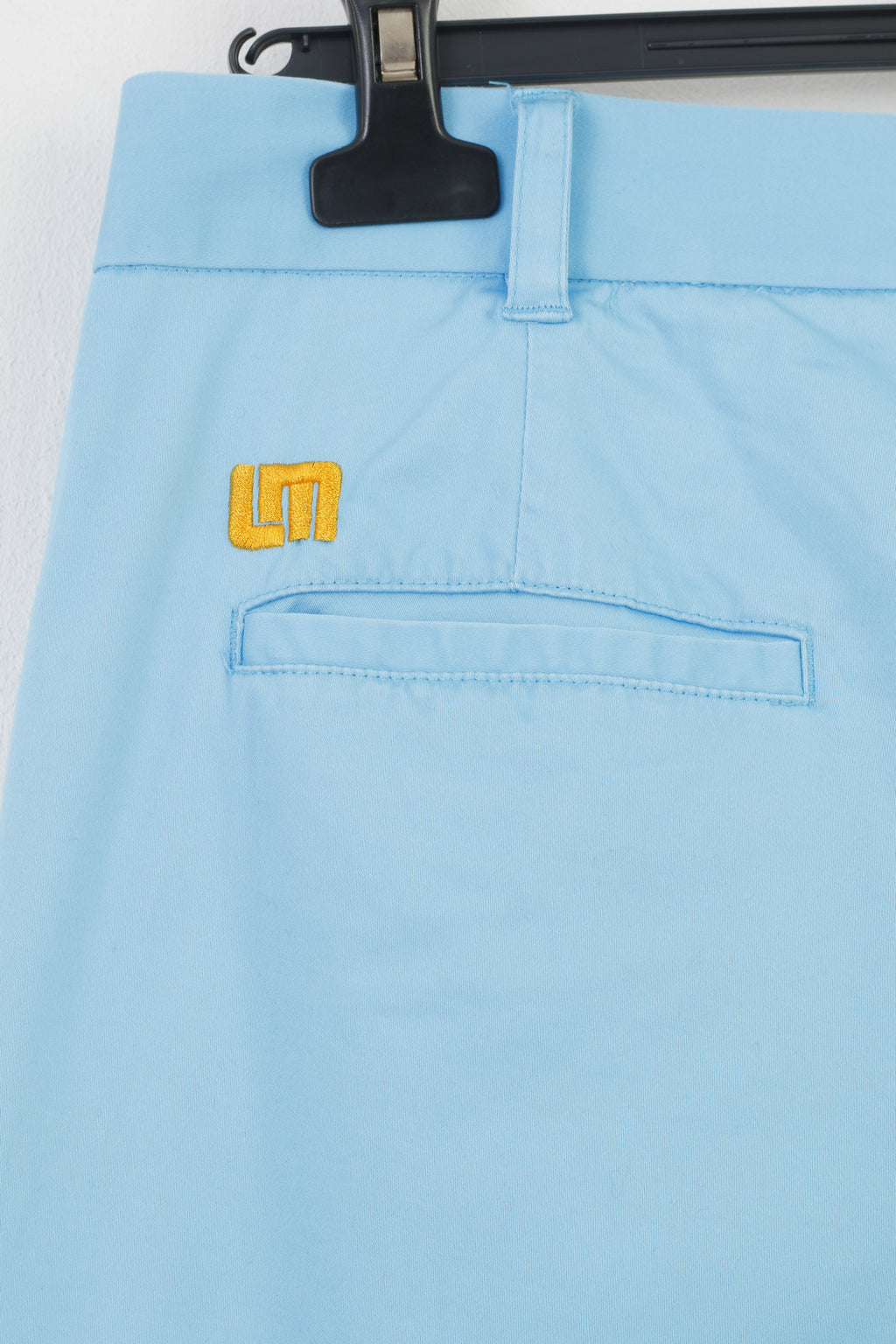 Loud Mouth Hommes 34 Pantalon Bleu Élégant Coton Poches Passants De Ceinture Jambe Large