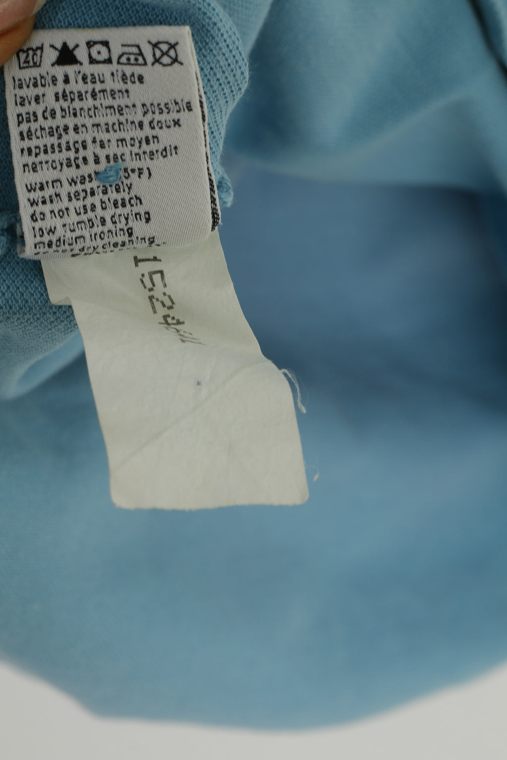 Lacoste Men 4 L Polo Shirt Blue 100% Cotton Vintage Slim Fit Casual Top