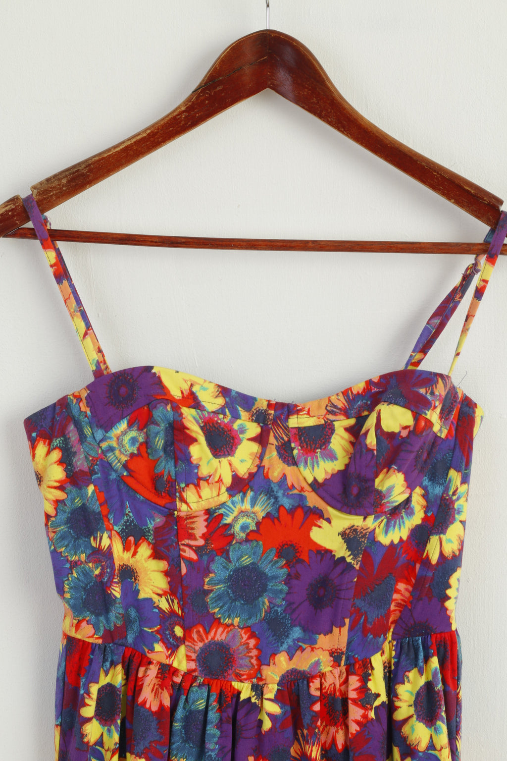 H by Henry Holland Women 10 S Dress Purple Floral Straps Summer Mini