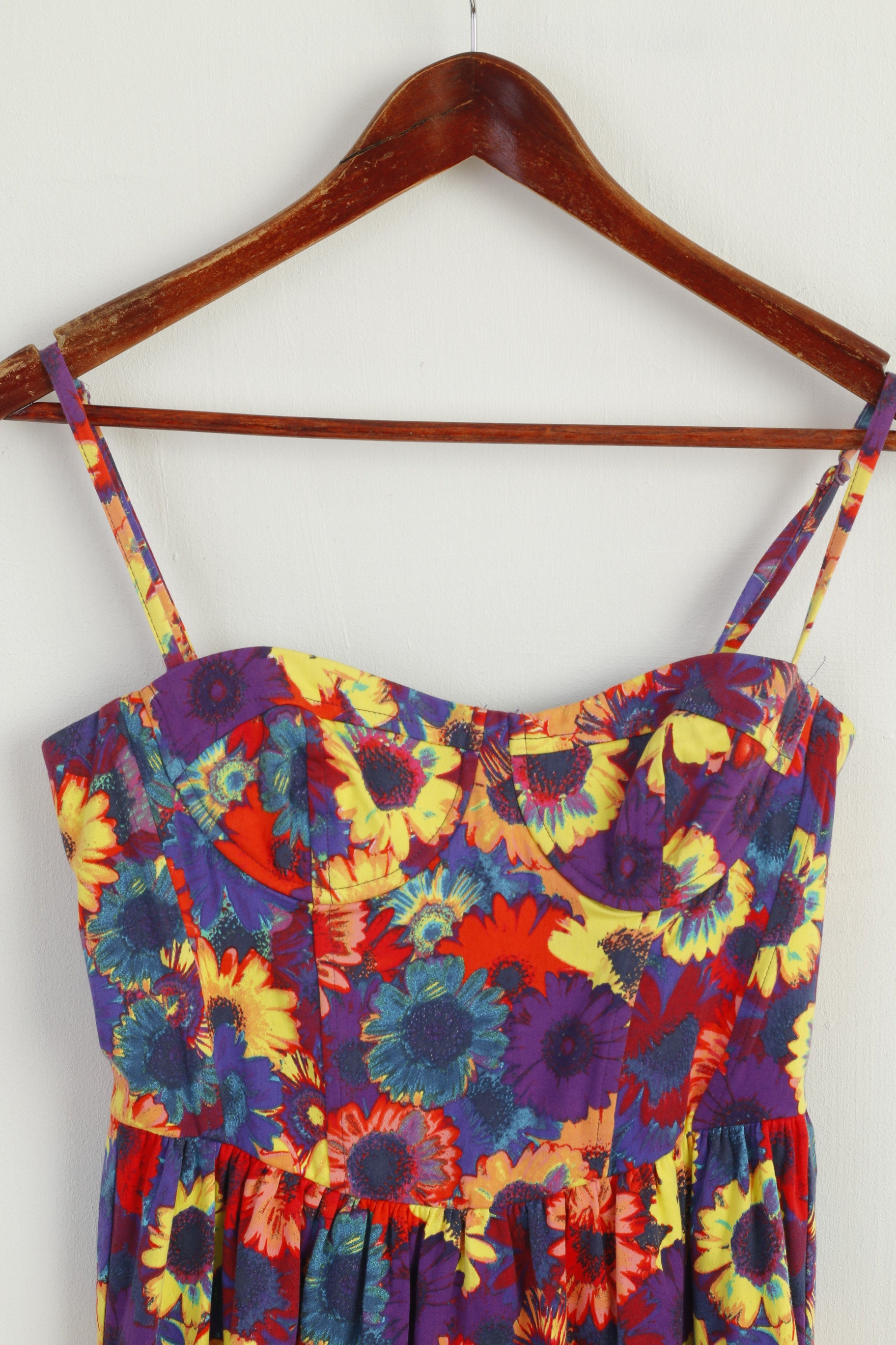 H by Henry Holland Women 10 S Dress Purple Floral Straps Summer Mini