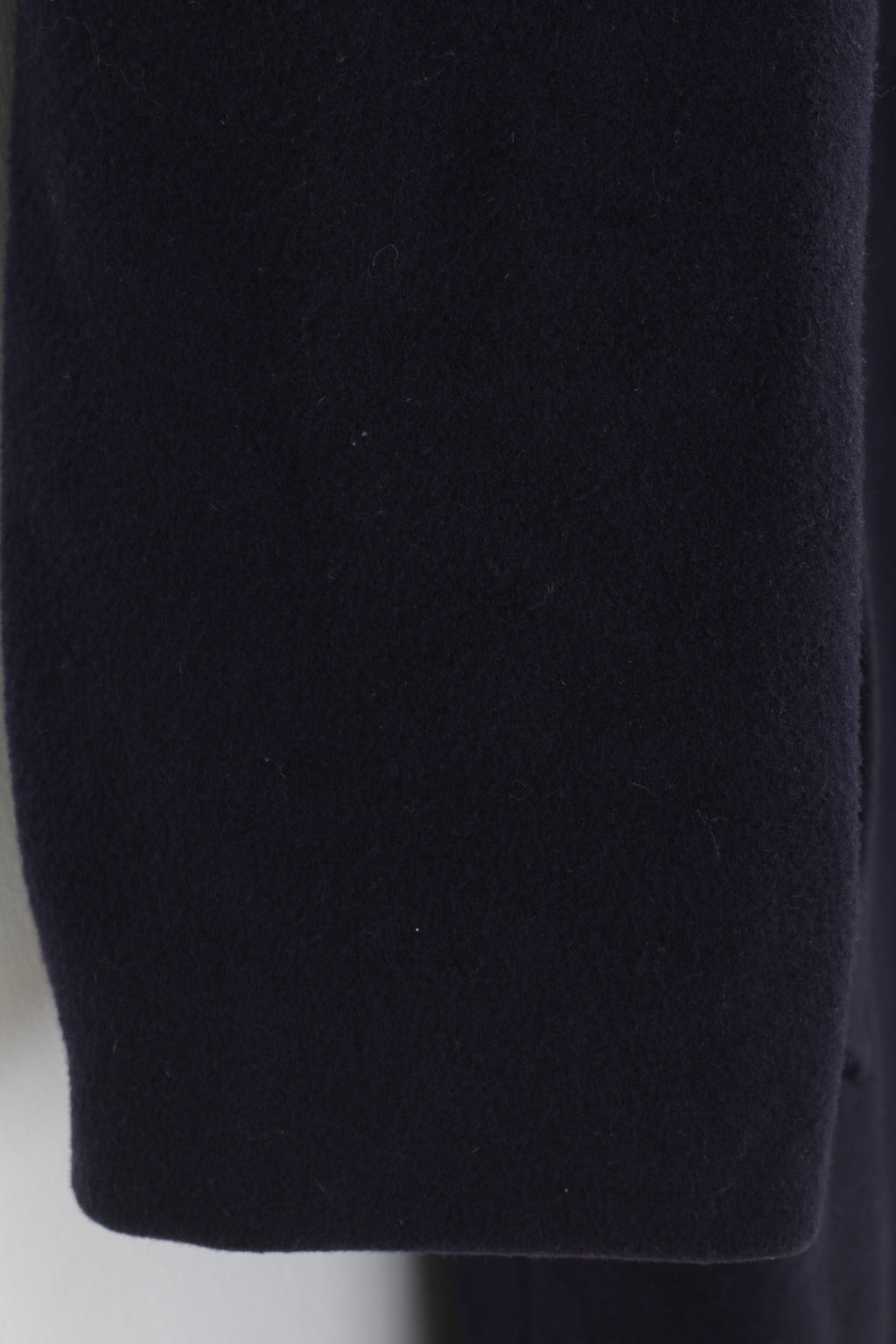 Creation Geissler Woman 42 Coat Wool Navy Breasted Bottoms Winter Vintage
