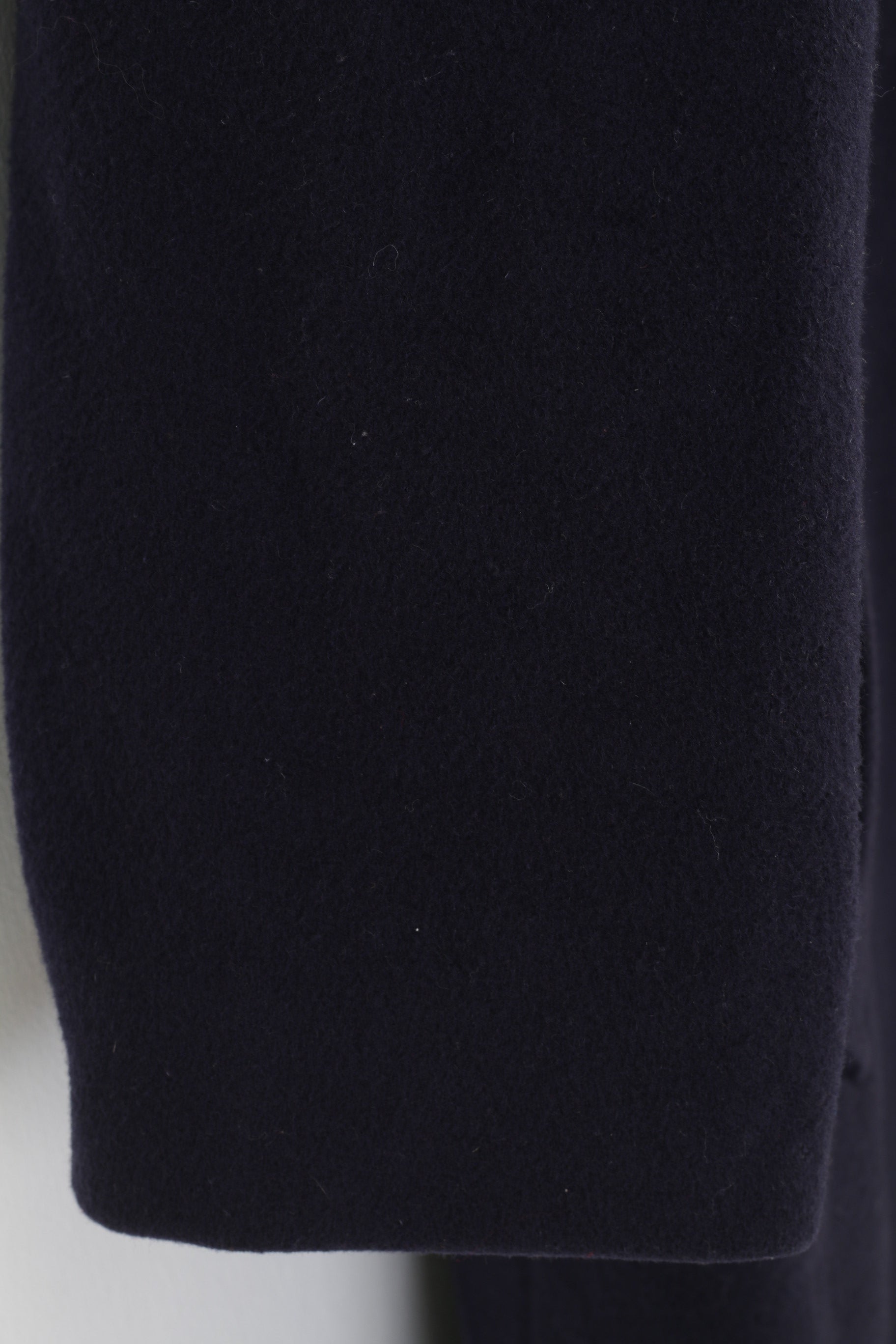 Creation Geissler Woman 42 Coat Wool Navy Breasted Bottoms Winter Vintage