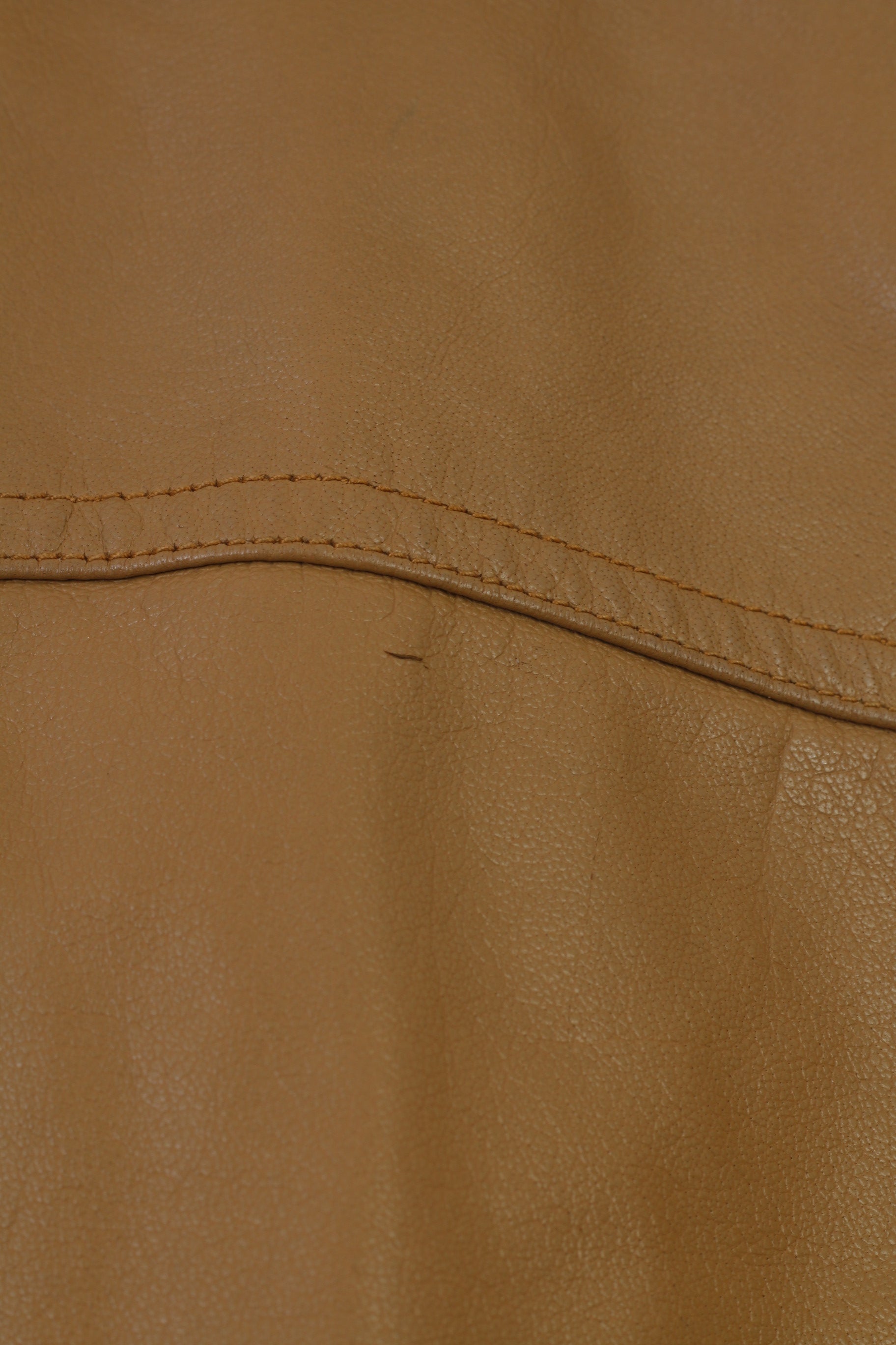 S. Oliver Men L Leather Jacket Brown Collar Bottoms Vintage Pockets Top