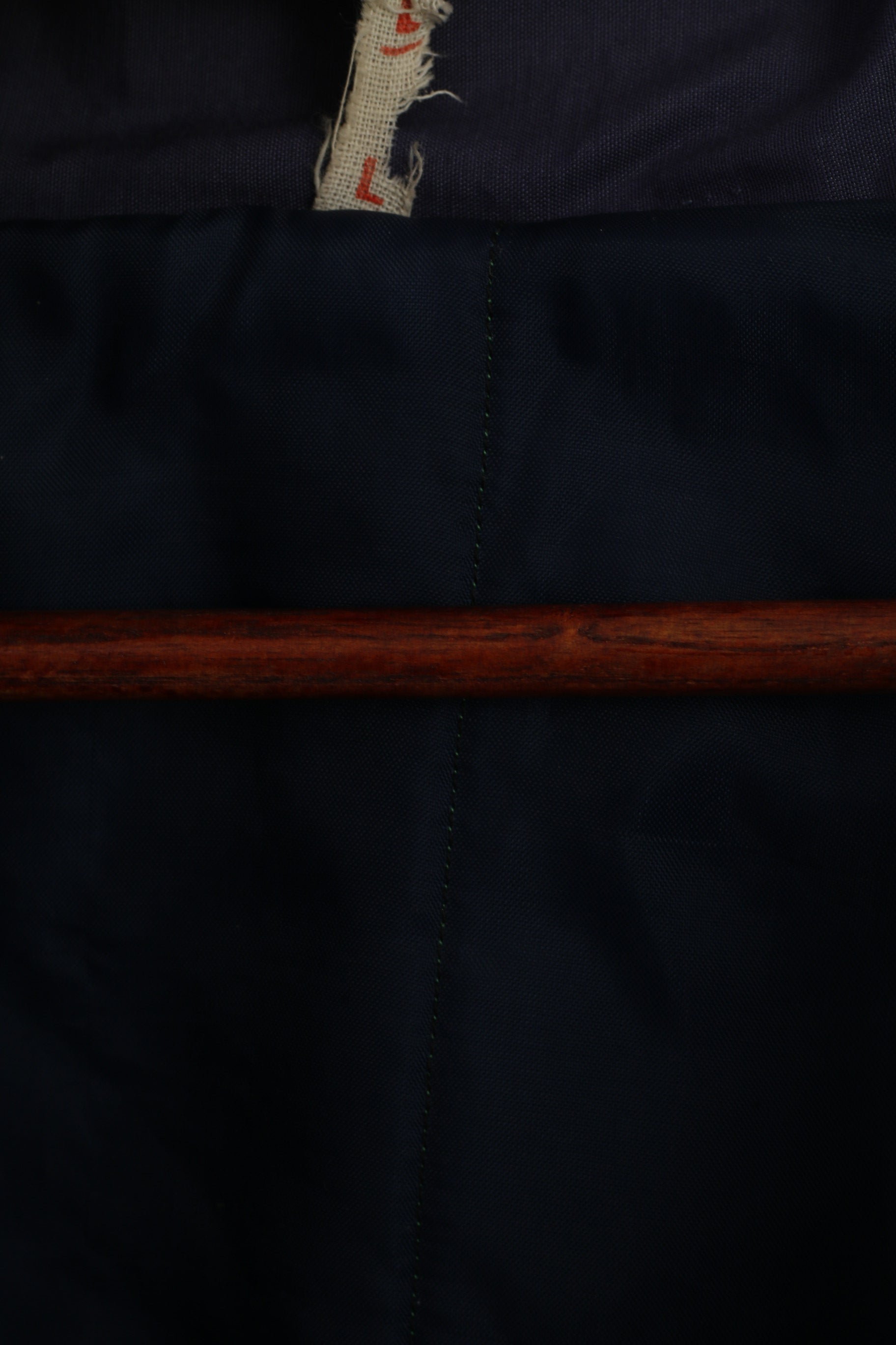 Vintage Men L Bomber Jacket Purple Full Zipper Padded Warm Retro Top