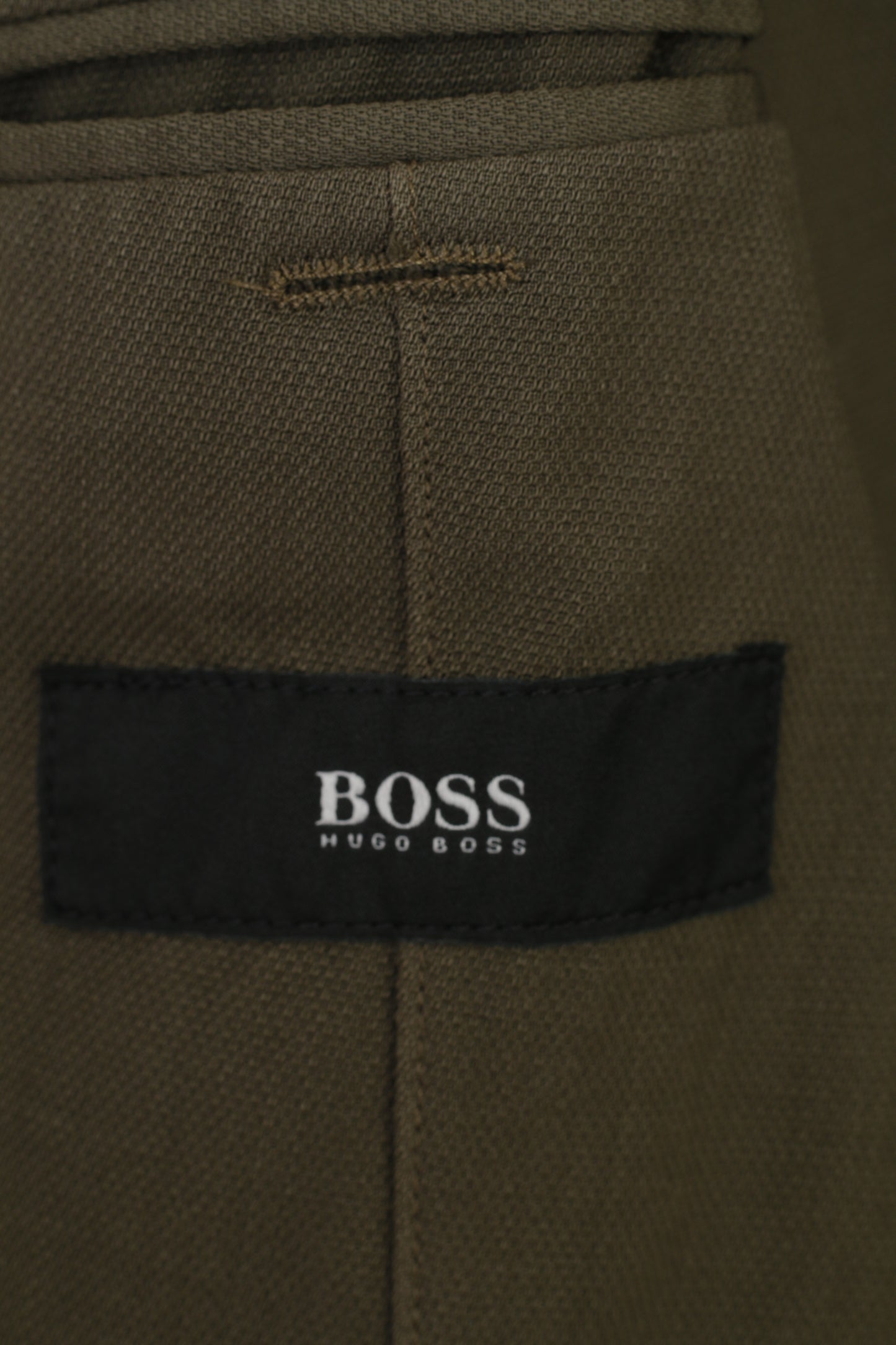 Hugo Boss Hommes 42 52 Blazer Kaki Laine Super 110 Veste à Boutonnage Haut