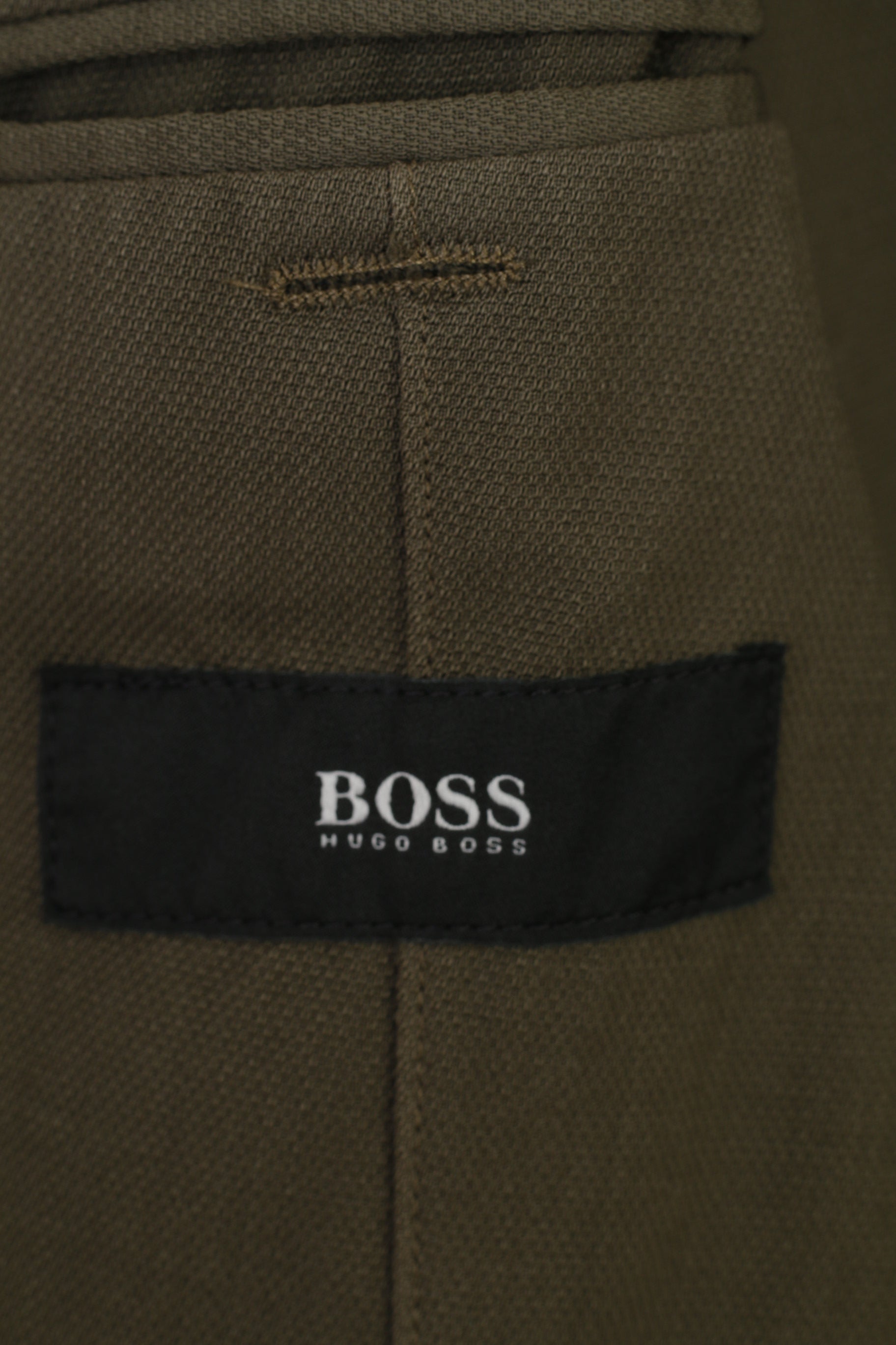 Hugo Boss Men 42 52 Blazer  Khaki Wool Super 110 Breasted Jacket Top