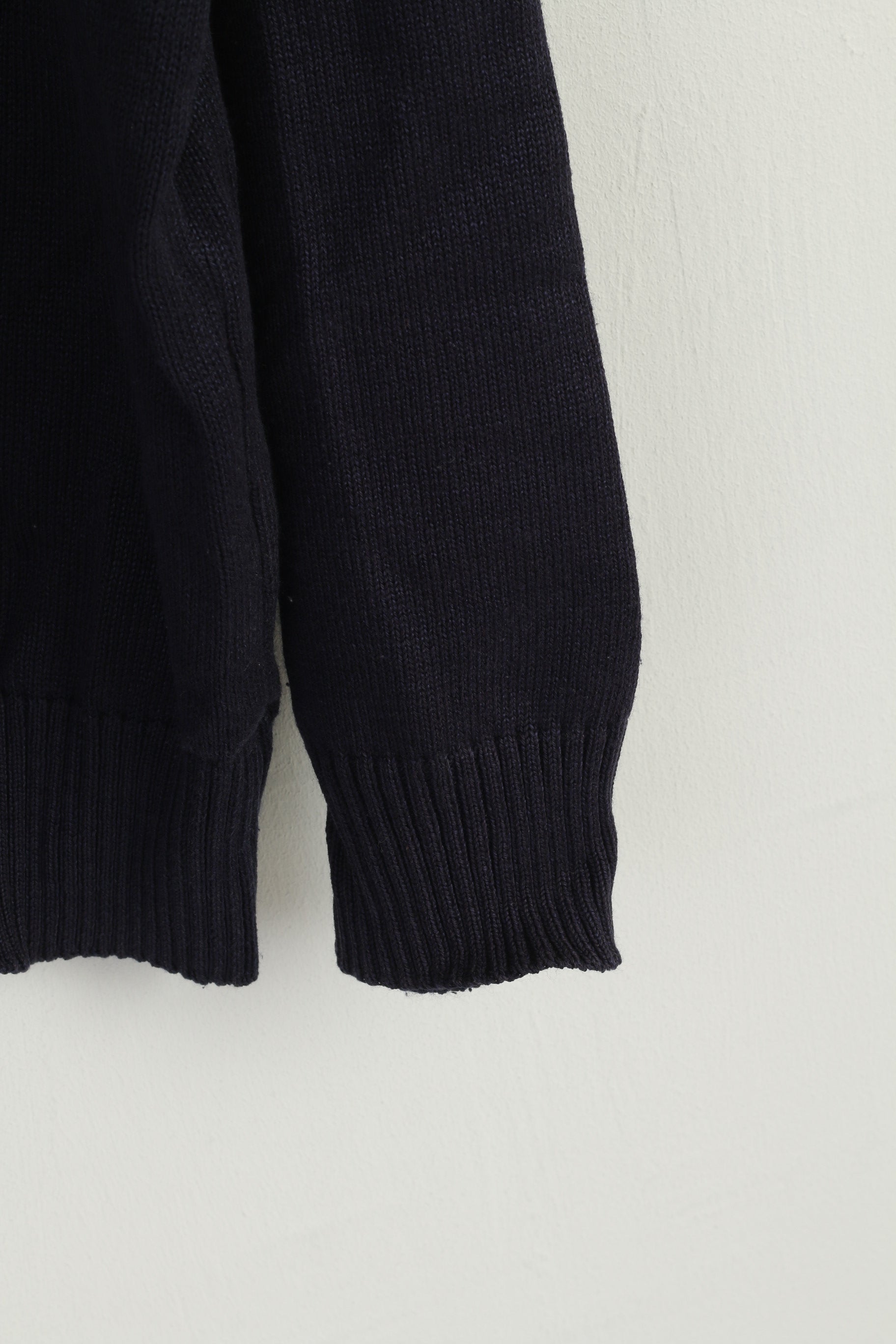 Adidas Men L Jumper Navy Cotton Poker Line Vintage Classic Retro Sweater