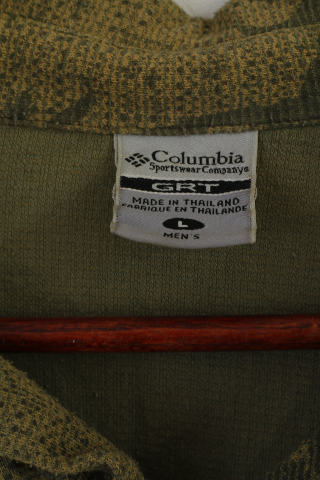 Columbia GRT Men L Polo Shirt Green Palms Print Sportswear Oversize Top