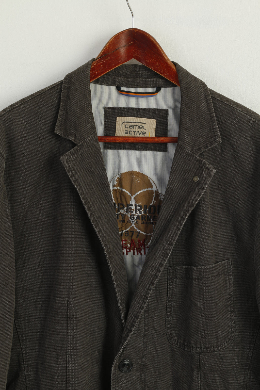 Camel Active Men 26 XL Blazer Brown Cotton Superior Vintage Sport Jacket