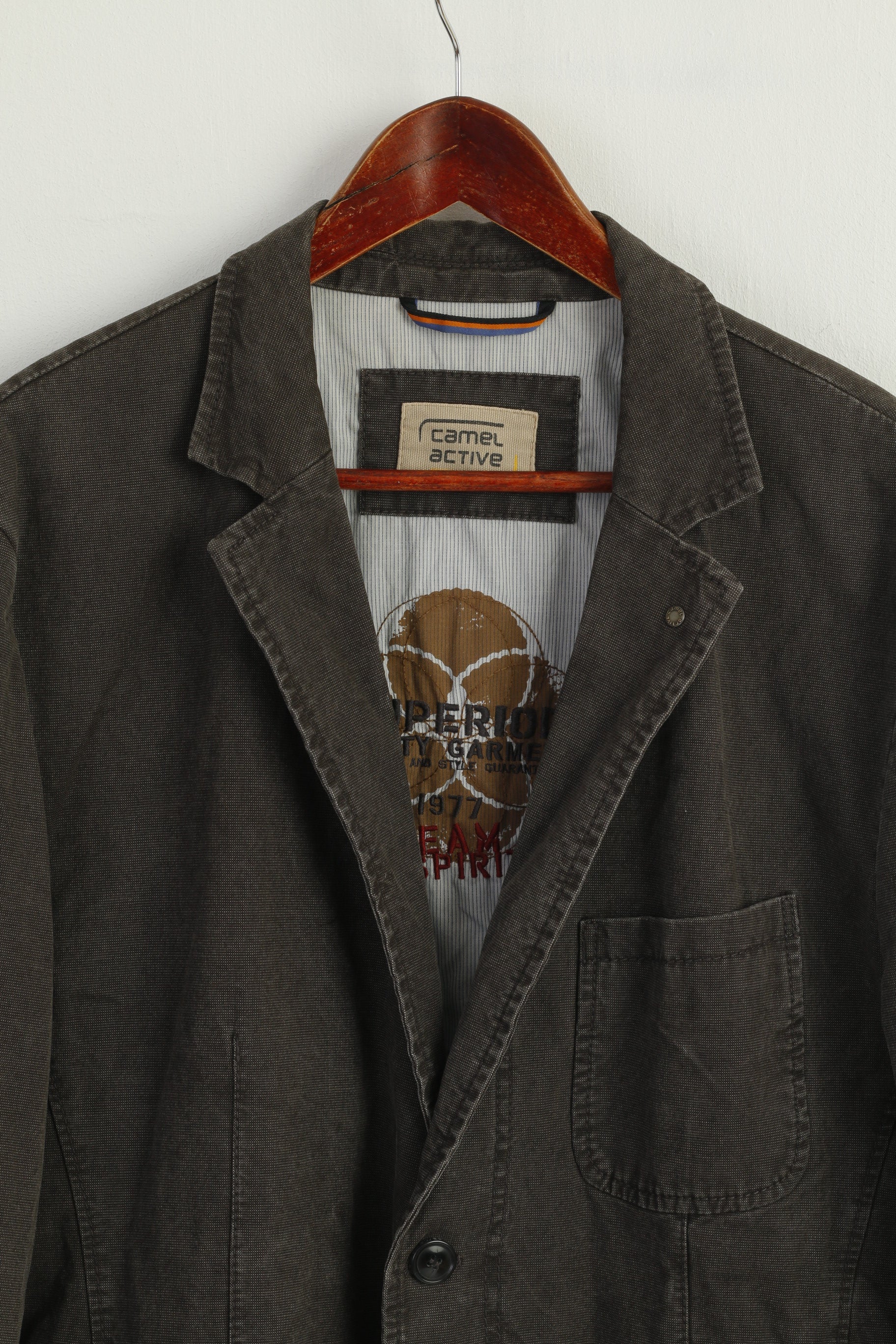 Camel Active Men 26 XL Blazer Brown Cotton Superior Vintage Sport Jacket