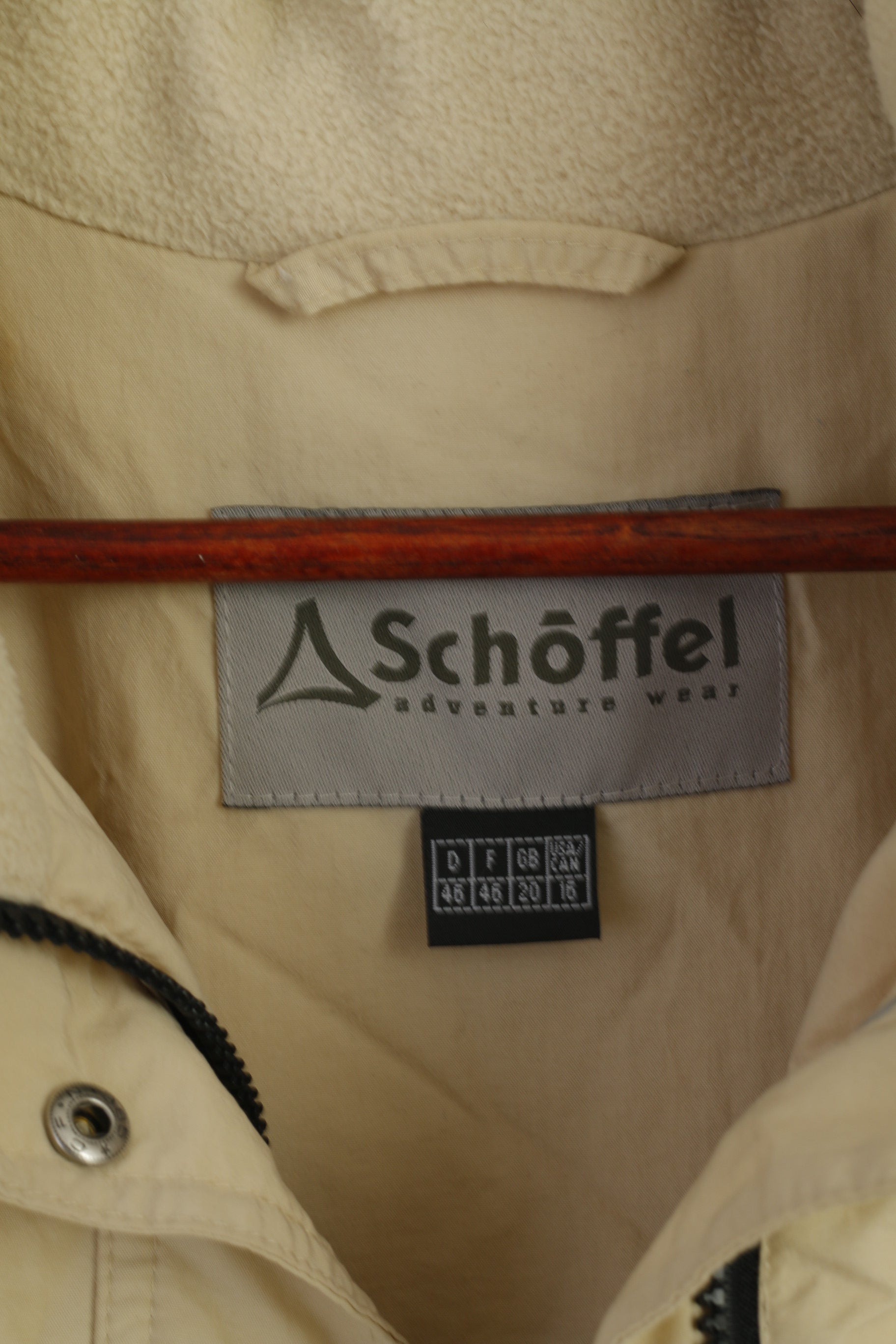 Schoffel Women 46 20 XXL Jacket Beige Outdoor Venturi Nylon Waterproof Top