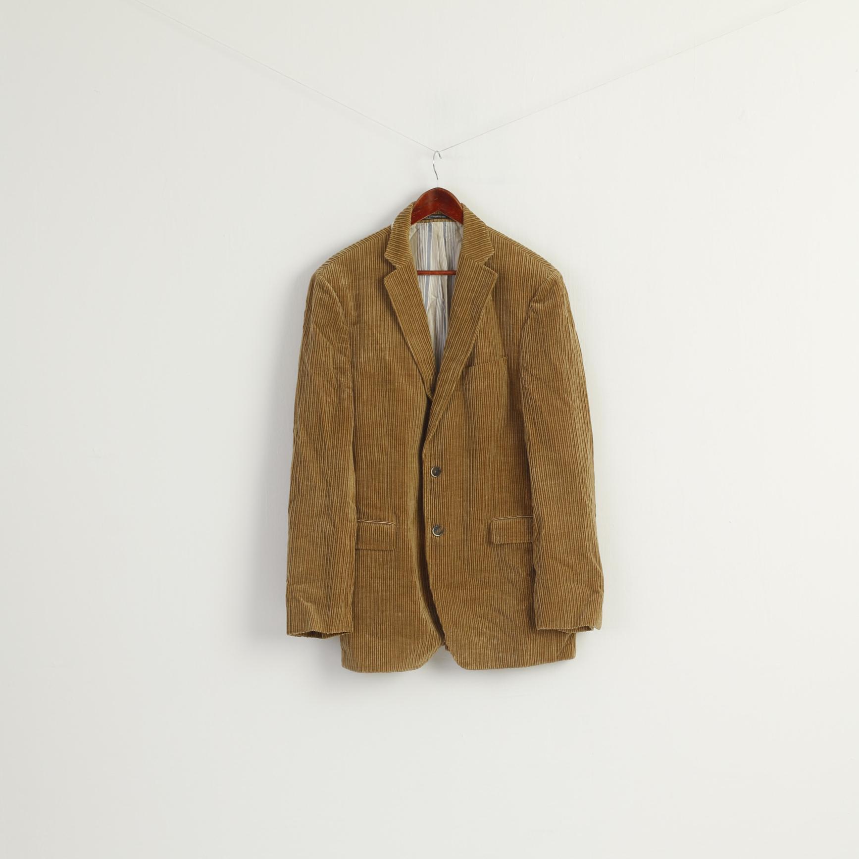 Ermenegildo Zegna Men 106 46 Blazer Brown Cotton Cashmere Vintage Classic Jacket