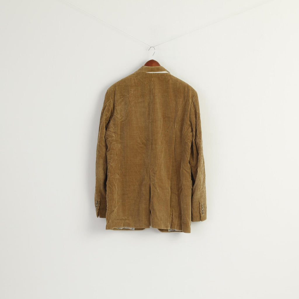 Ermenegildo Zegna Men 106 46 Blazer Brown Cotton Cashmere Vintage Classic Jacket