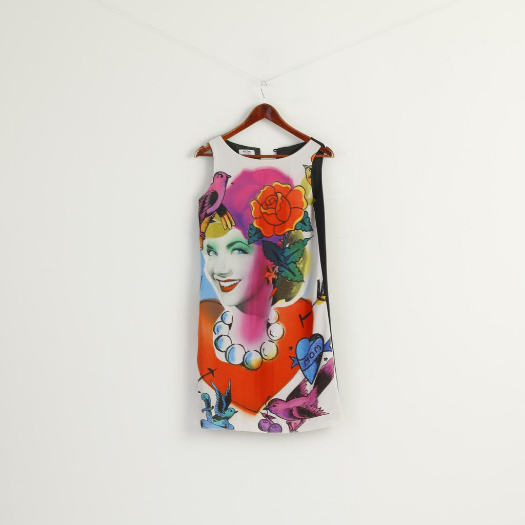 Moschino Cheap And Chic Women 6 8 S Dress Black Mini Printed Classic