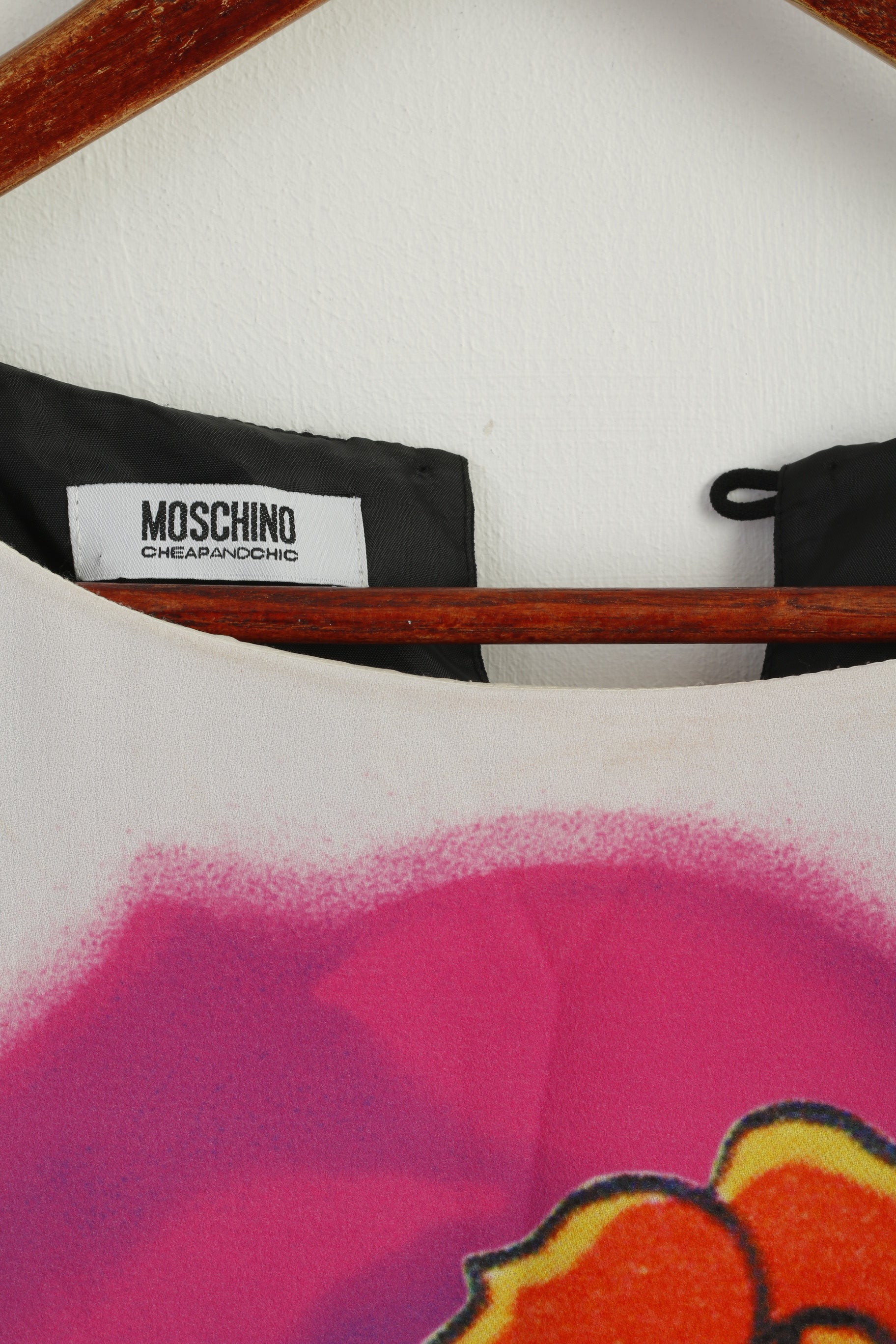 Moschino Cheap And Chic Women 6 8 S Dress Black Mini Printed Classic