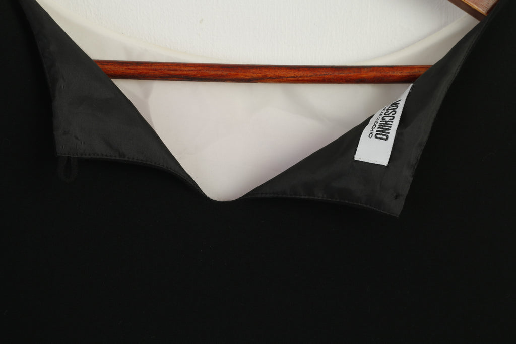 Moschino Cheap And Chic Women 6 8 S Dress Black Mini Printed Classic