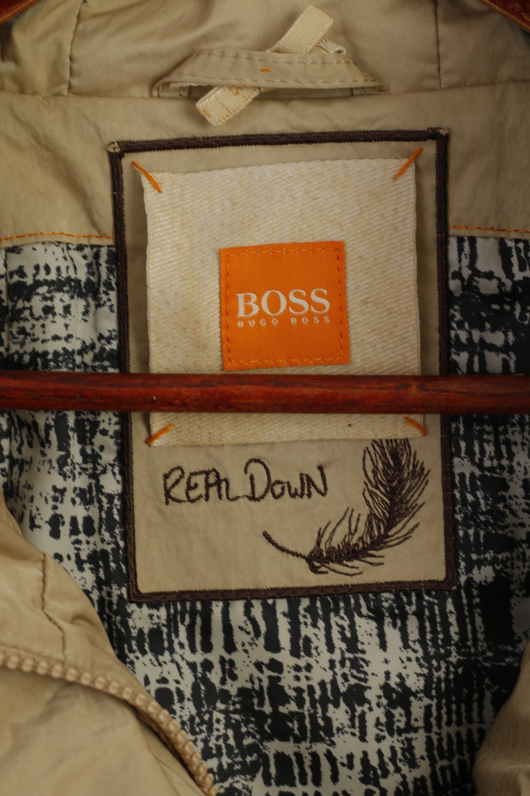 Hugo Boss Women 8 36 S Jacket Gold Shiny Real Down Padded Zip Up Casual Top