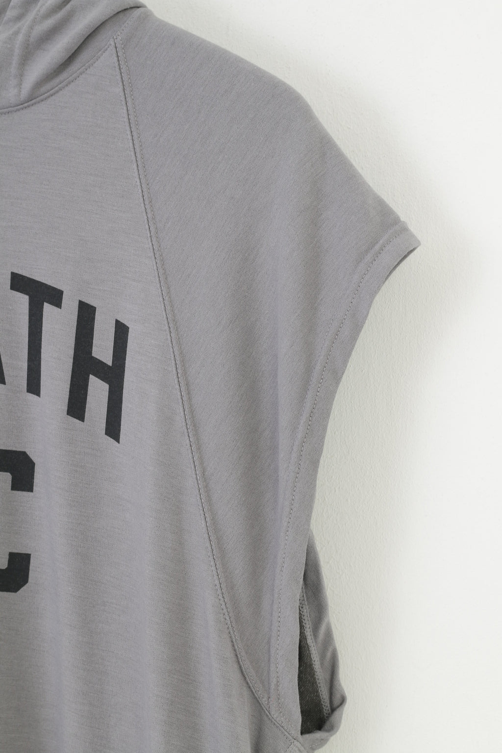 H&amp;M Homme M Sans Manches Gris Training Hood NYC Viscose Sport Top
