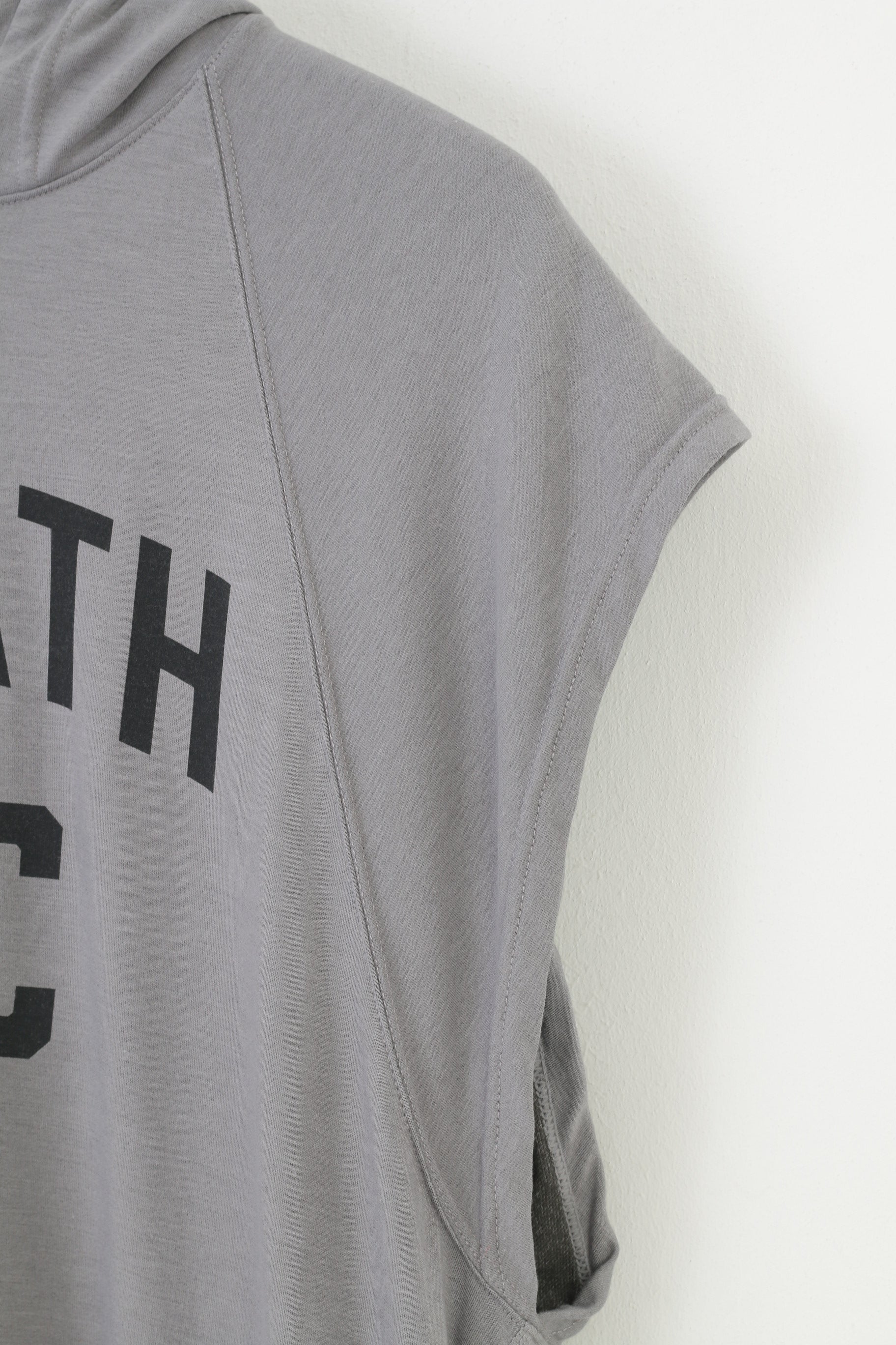 H&amp;M Homme M Sans Manches Gris Training Hood NYC Viscose Sport Top
