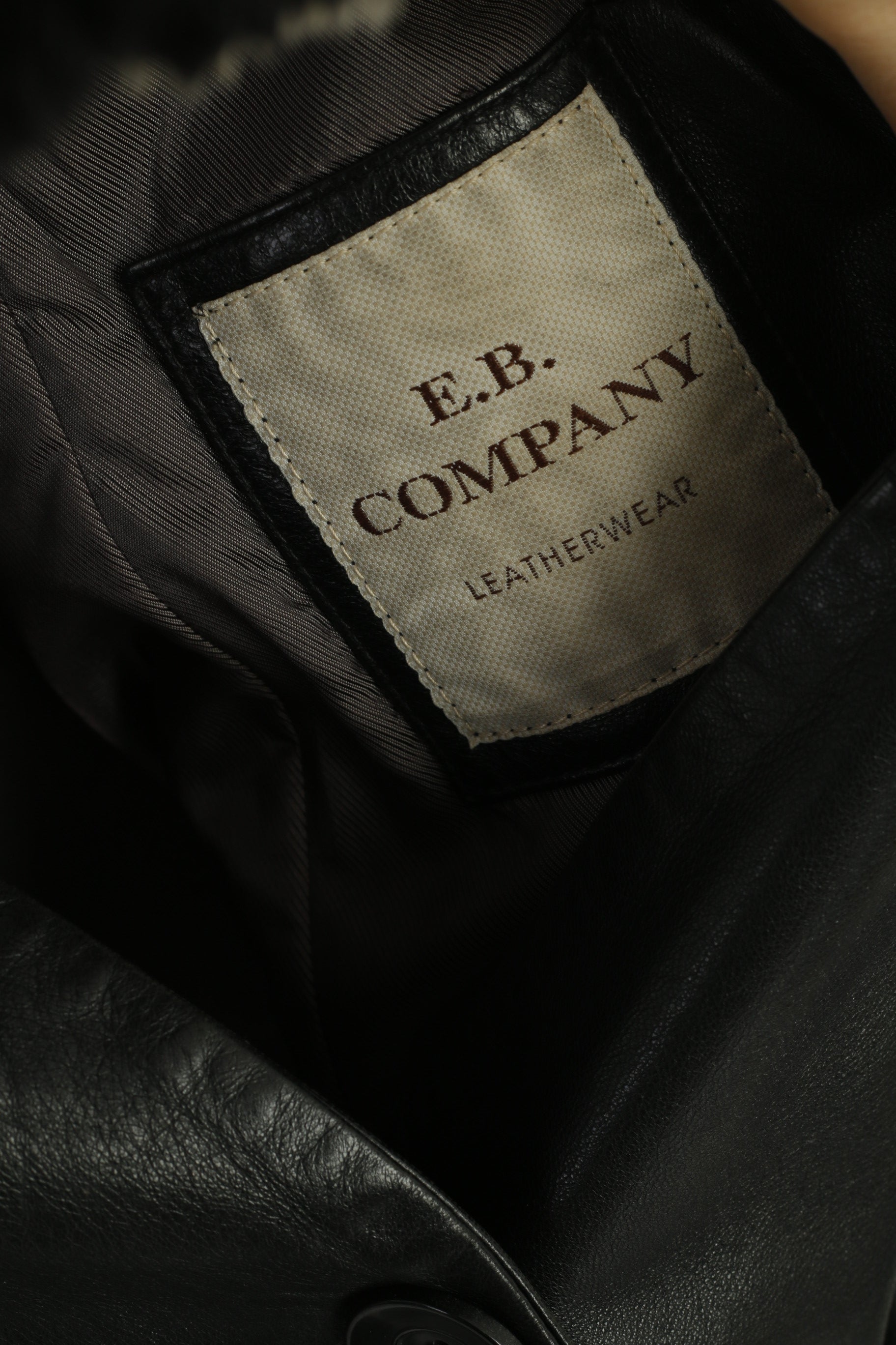 E.B. Company Women 18 44 L Jacket Black Soft leather Single Breasted Classic Vintage Top