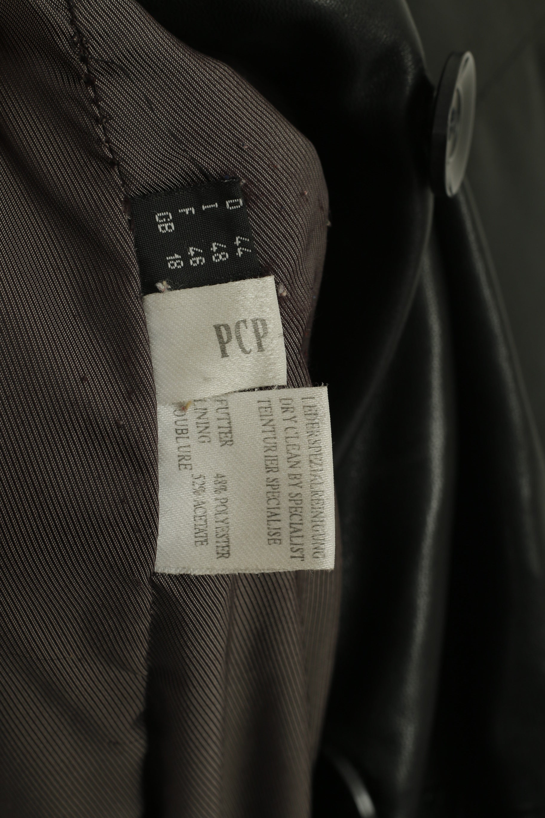 E.B. Company Women 18 44 L Jacket Black Soft leather Single Breasted Classic Vintage Top