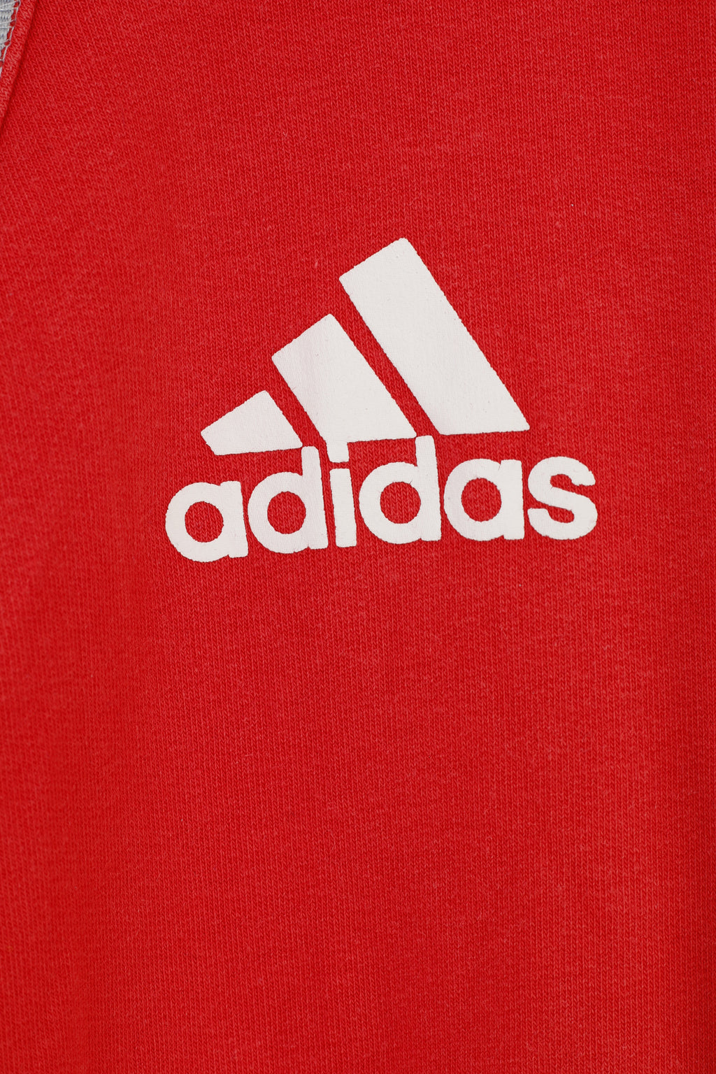 Adidas Woman M Sweatshirt Hood Full Zipper Rouge Coton vintage Sport Top
