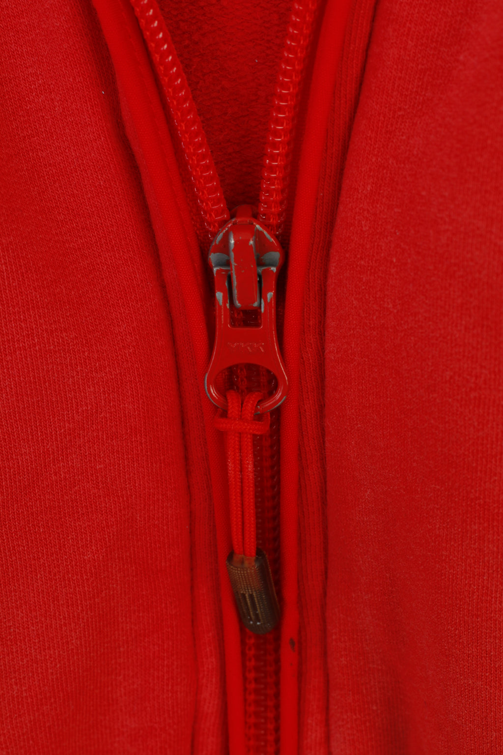 Adidas Woman M Sweatshirt Hood Full Zipper Rouge Coton vintage Sport Top