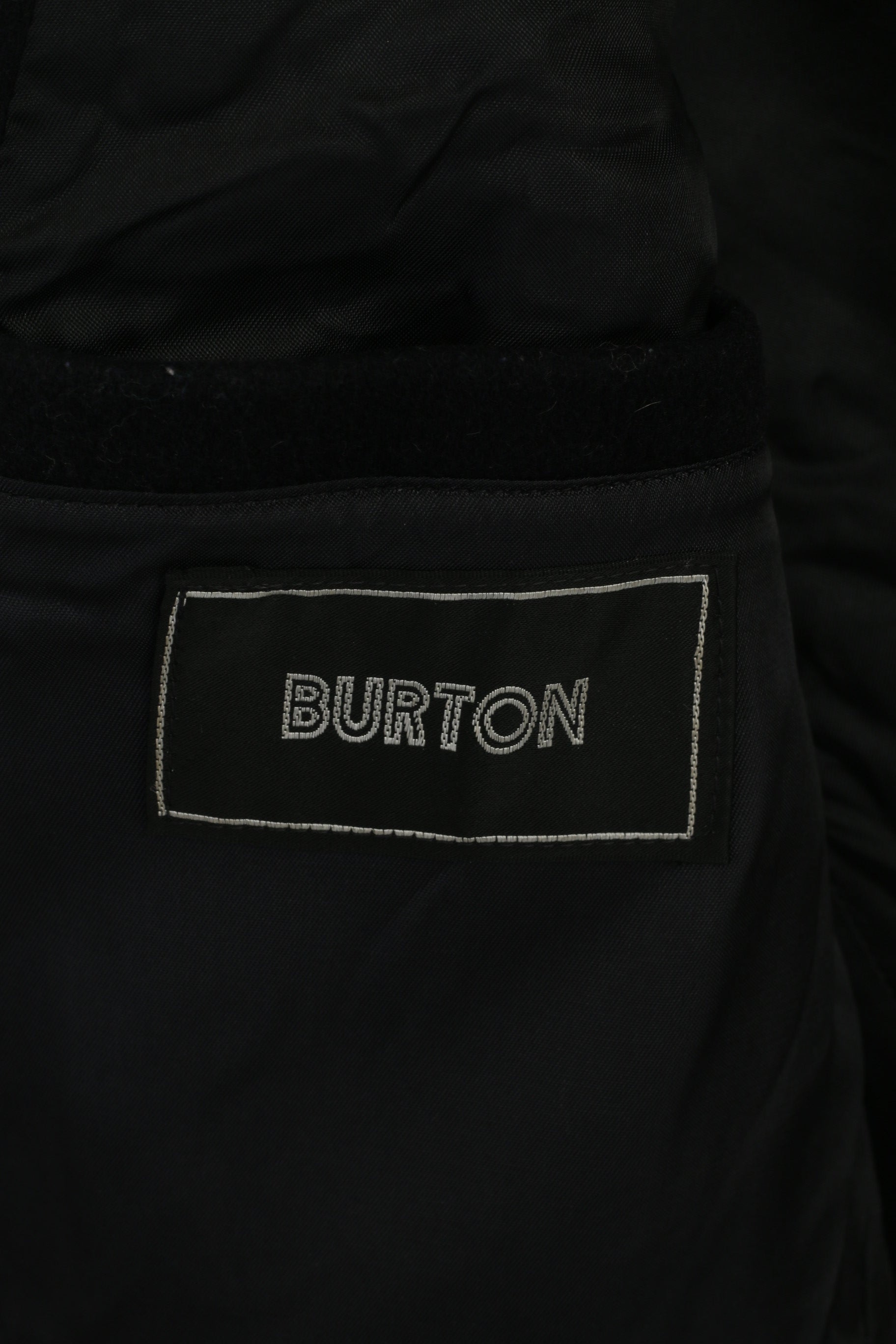 Burton Men M Coat Black Wool Cashmere Blend Vintage Made in Hungary Classic Top