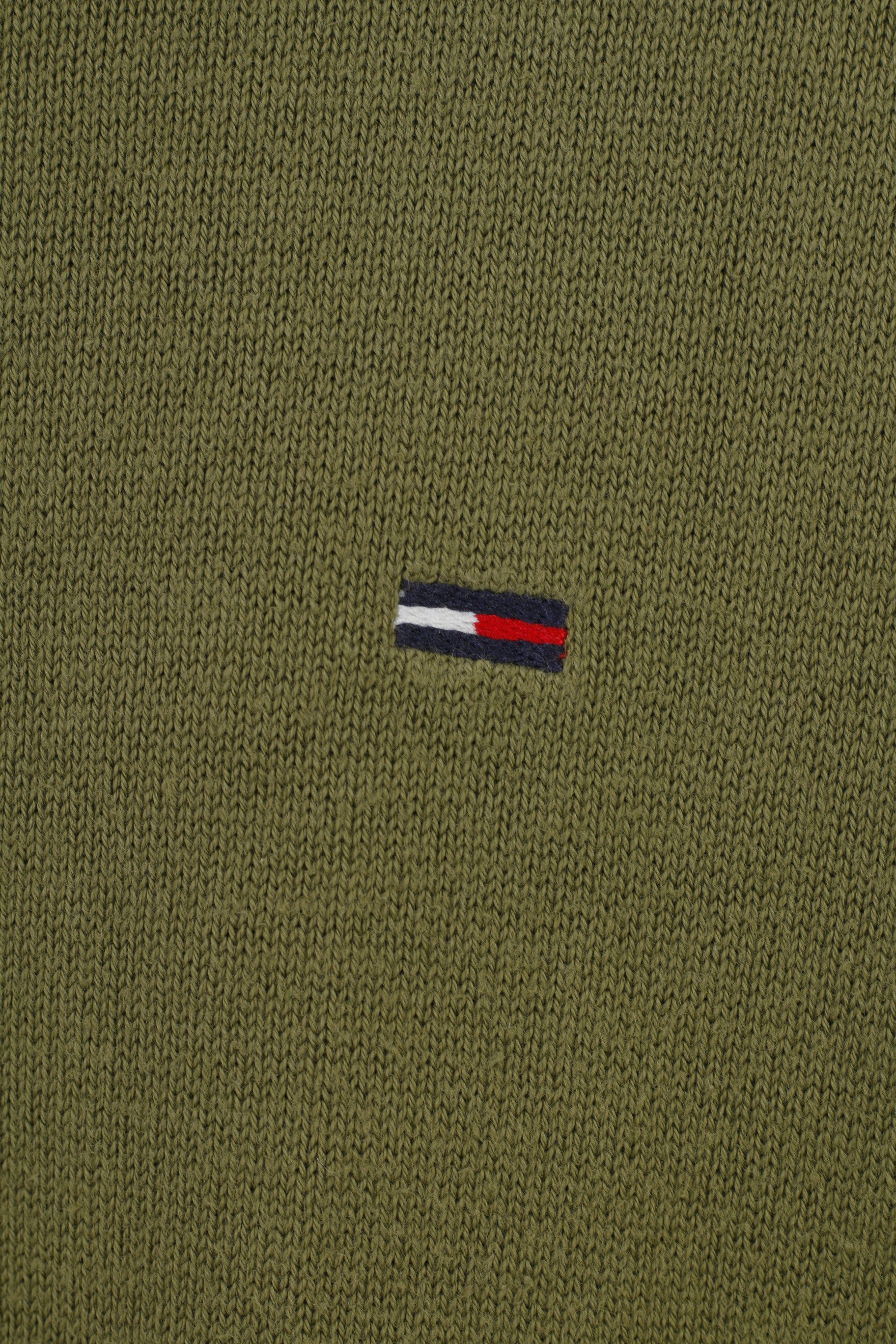 Tommy Hilfiger Men S Jumper Classic Crew Neck Green Denim Cotton Top