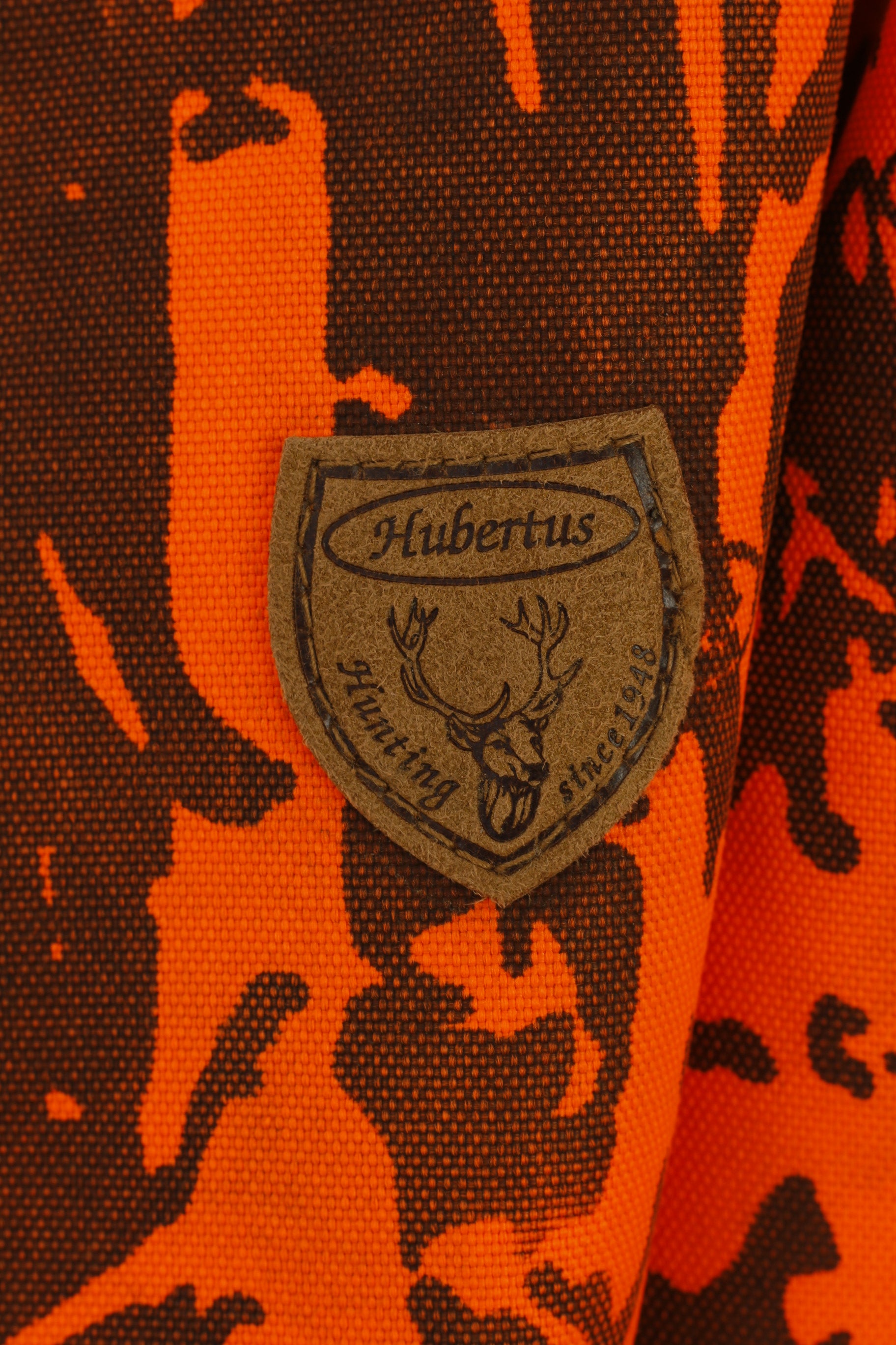 Hubertus Hunting Men 6XL Jacket Orange Waterproof Full Zipper Outwear Pockets Working Clothes Top