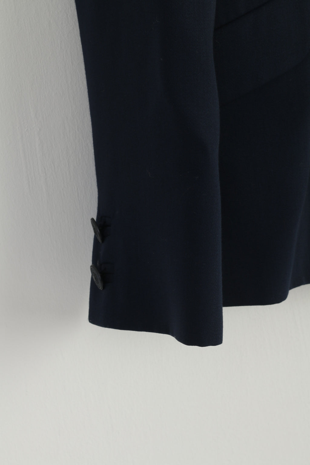 Versus Gianni Versace Women 28 42 S Blazer Navy Vintage Wool Nylon Single Breasted Top