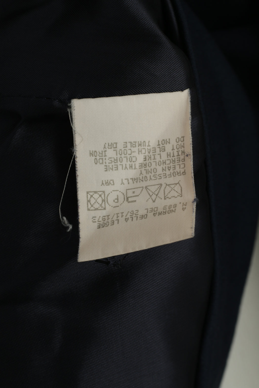 Versus Gianni Versace Women 28 42 S Blazer Navy Vintage Wool Nylon Single Breasted Top