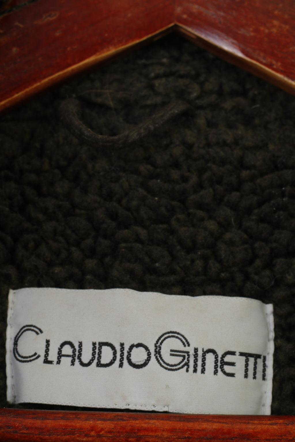 Claudio Ginetti Giacca Donna 3XL in Pelle Cachi Caldo Fondo Vintage Top Imbottito