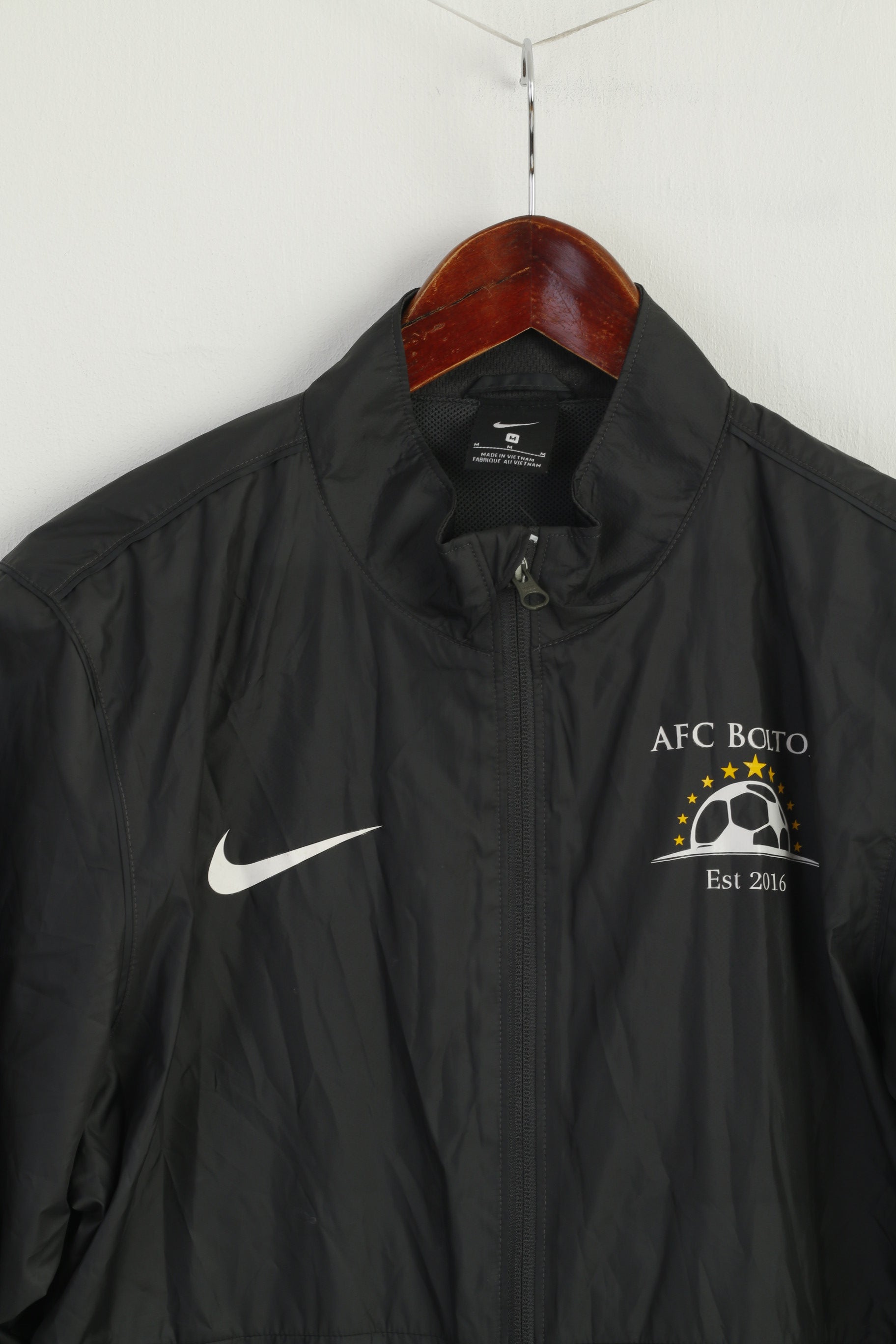 Nike Men M Jacket Gray AFC Bolton 2016 Watson Zip Up Sportswear Top