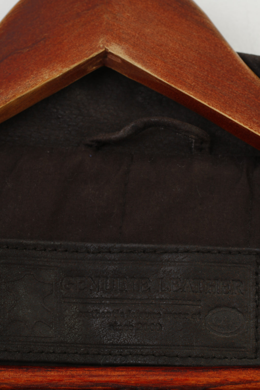 C&A Woman 46 S Leather Jacket Brown Full Zipper Belt Hood Pockets Vintage Top