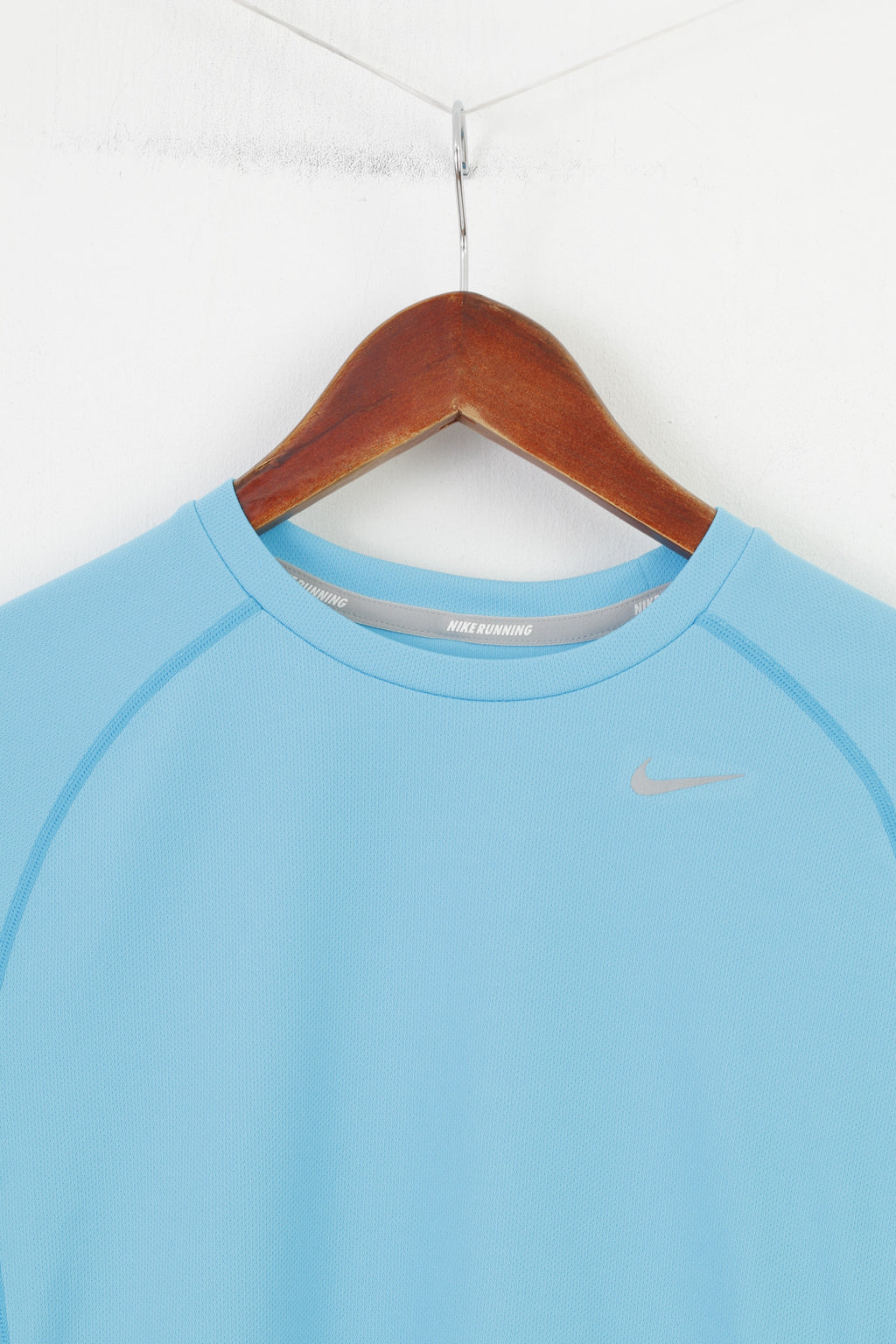 Nike Boys 10-12 Age Shirt Blue Sport Polyester Training Football Running Dri-Fit Jersey  Top