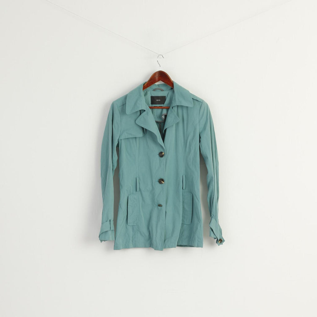 Zero Women 36 S Jacket Green Tara Doft Cotton Blend Vintage Casual Top