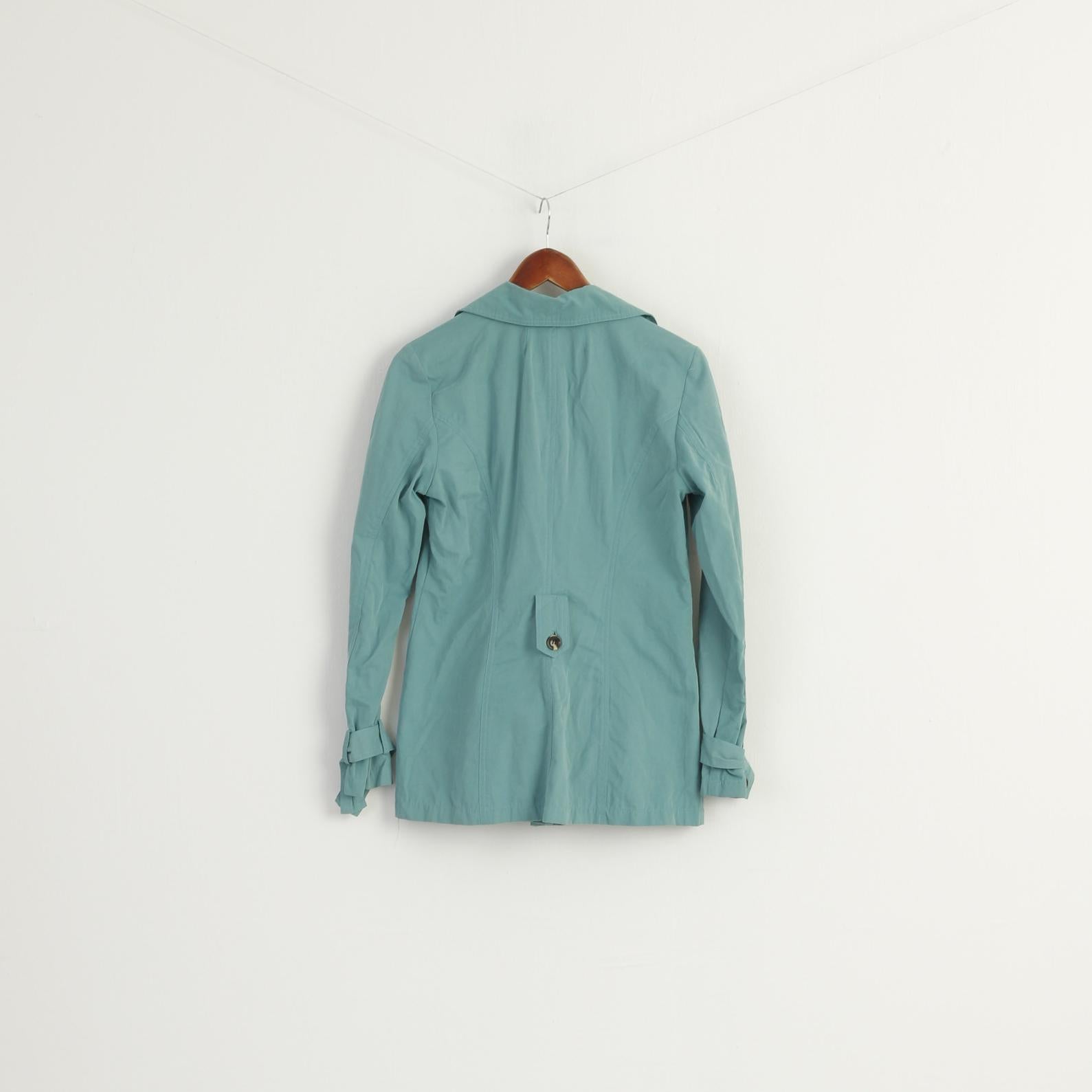 Zero Women 36 S Jacket Green Tara Doft Cotton Blend Vintage Casual Top