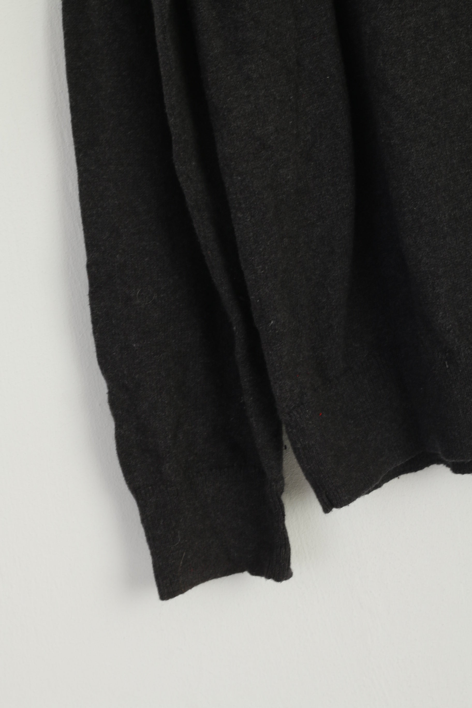 Jeff Banks Men L (M) Jumper Gray Cotton V Neck Stretch Light Classic Sweater