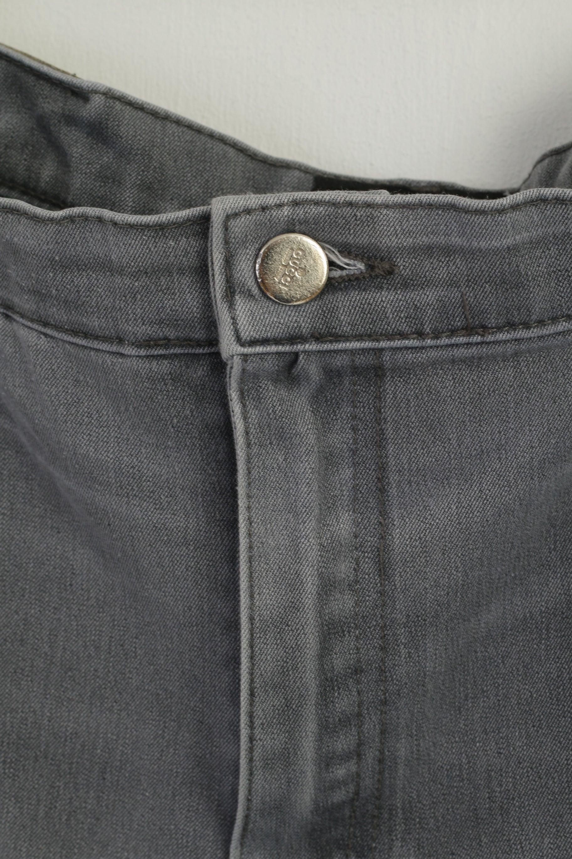 Gucci Jeans Men 36 Trousers Gray Cotton Stretch Soft Straight Classic Pants