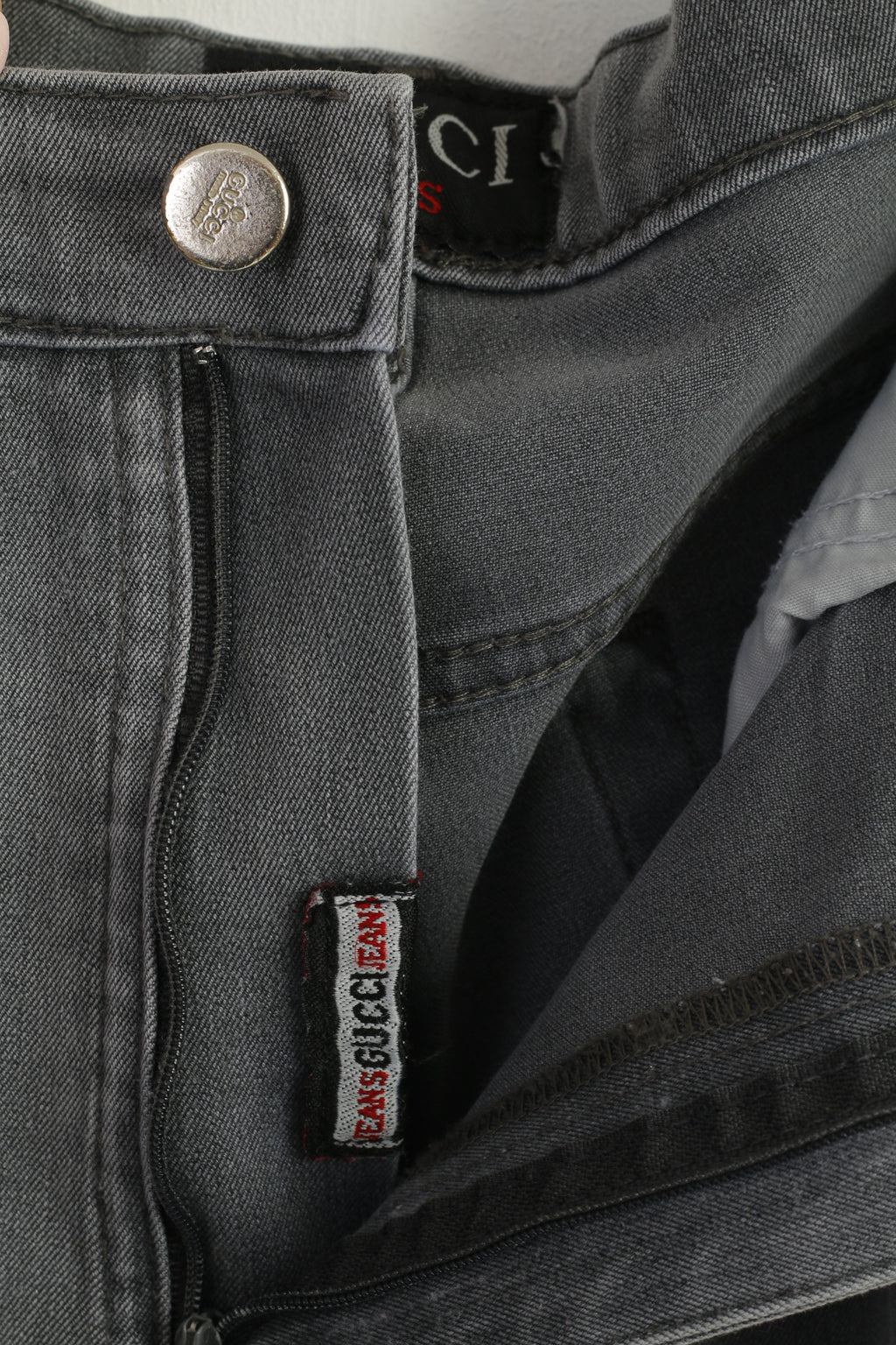 Gucci Jeans Men 36 Trousers Gray Cotton Stretch Soft Straight Classic Pants