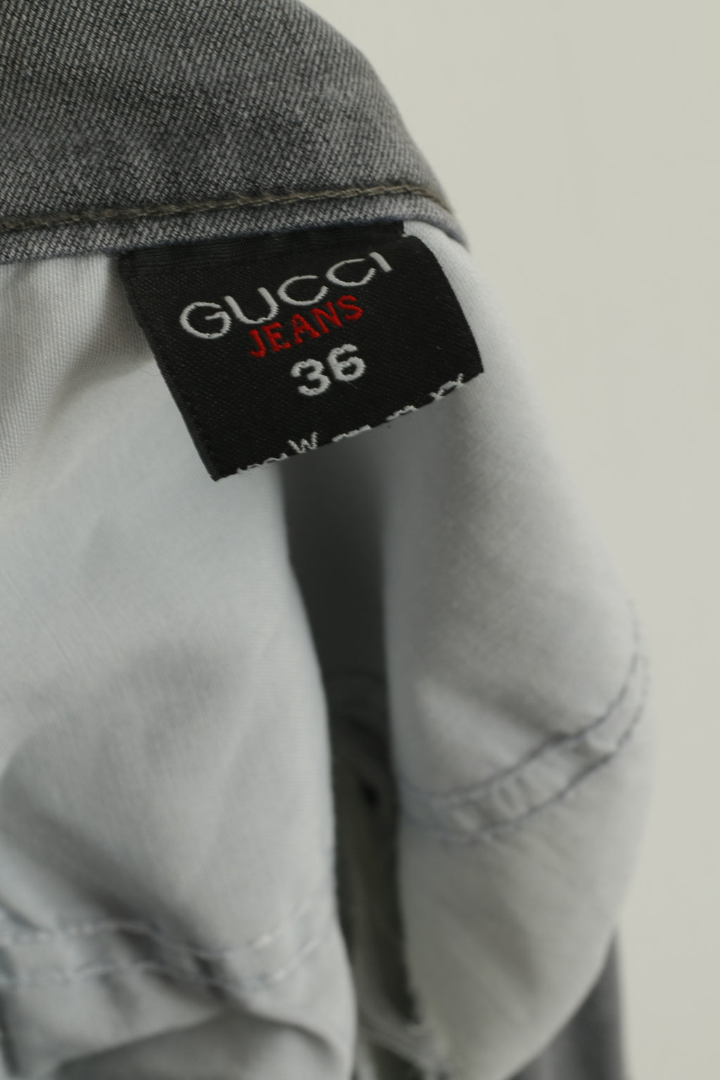 Gucci Jeans Men 36 Trousers Gray Cotton Stretch Soft Straight Classic Pants