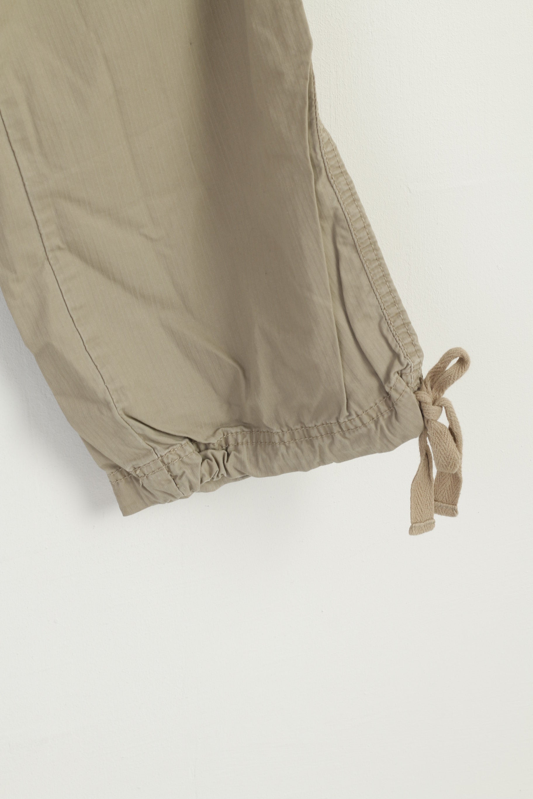 Calvin Klein Jeans Women 6 S Trousers Beige Cotton Militias Classic Pants