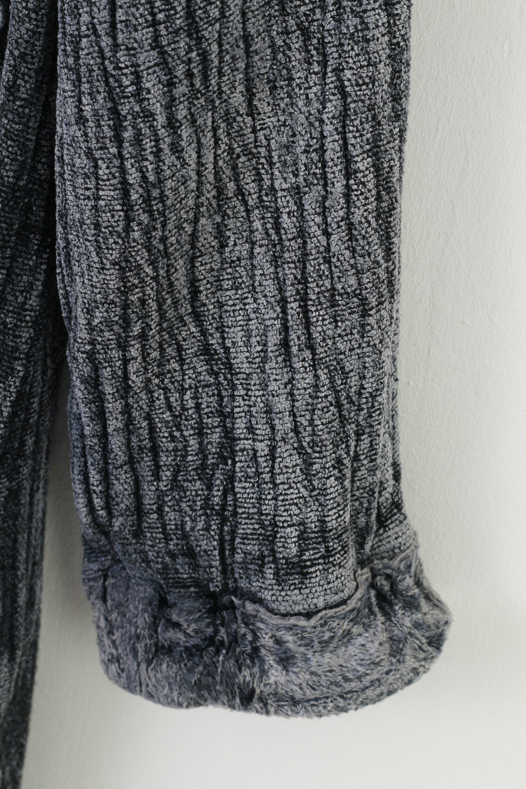 Tina Olsen Woman M Jacket Navy Viscosa Buttons Collar Flowers Shoulder Pads Made in Italy Top