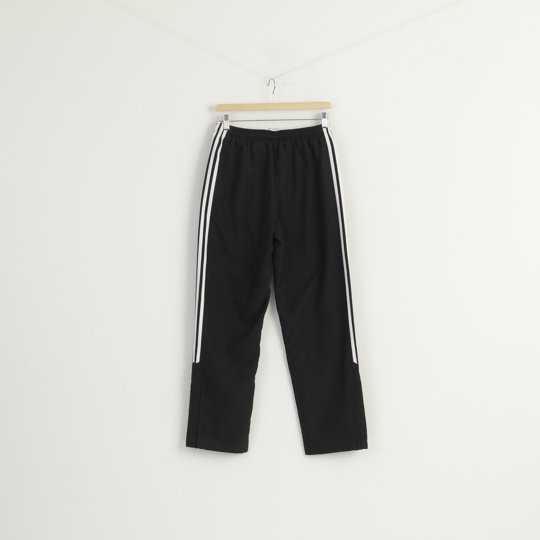 Adidas Women 12 M Sweatpants Black Vintage Sportswear Straight Run Pants