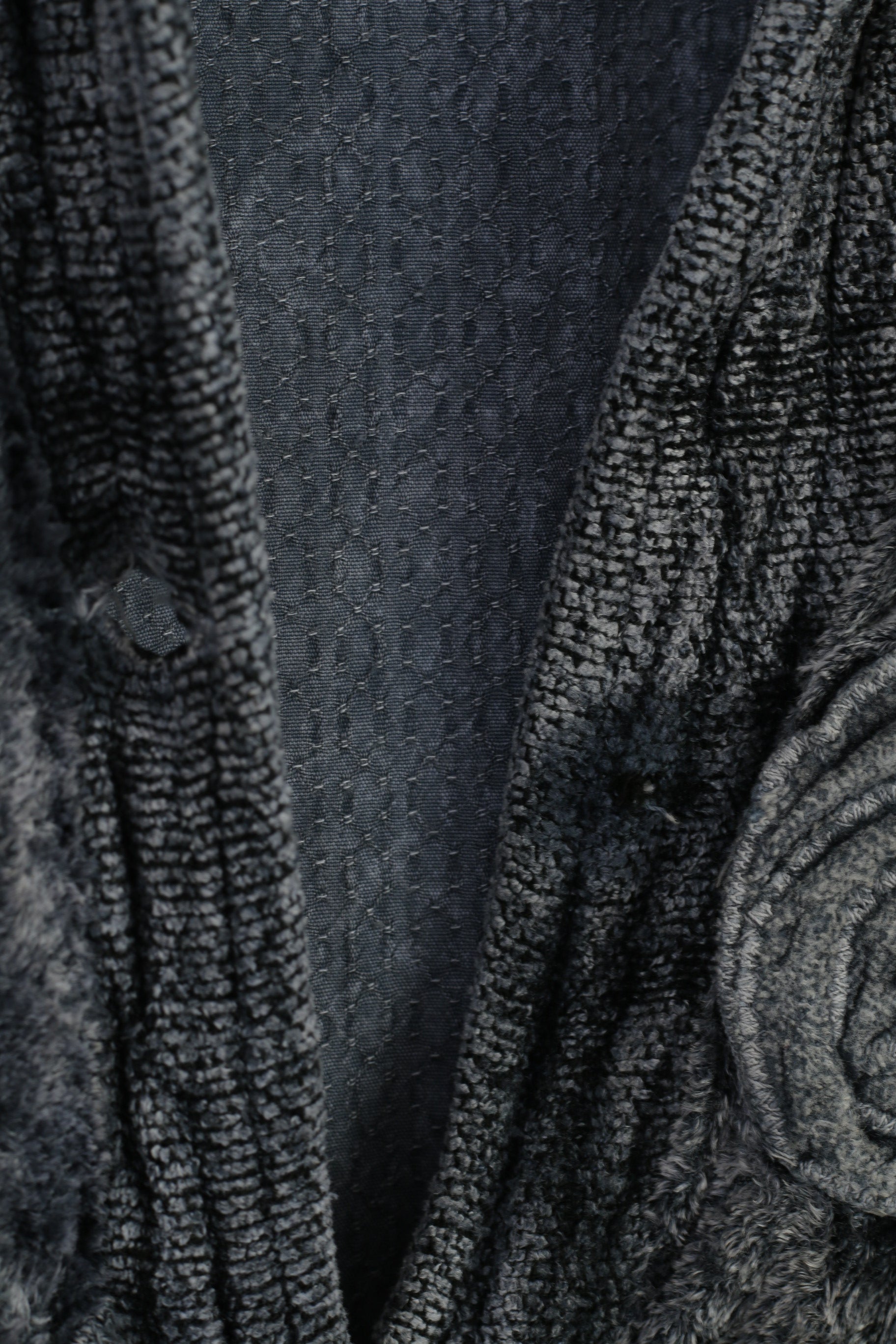 Tina Olsen Woman M Jacket Navy Viscosa Buttons Collar Flowers Shoulder Pads Made in Italy Top