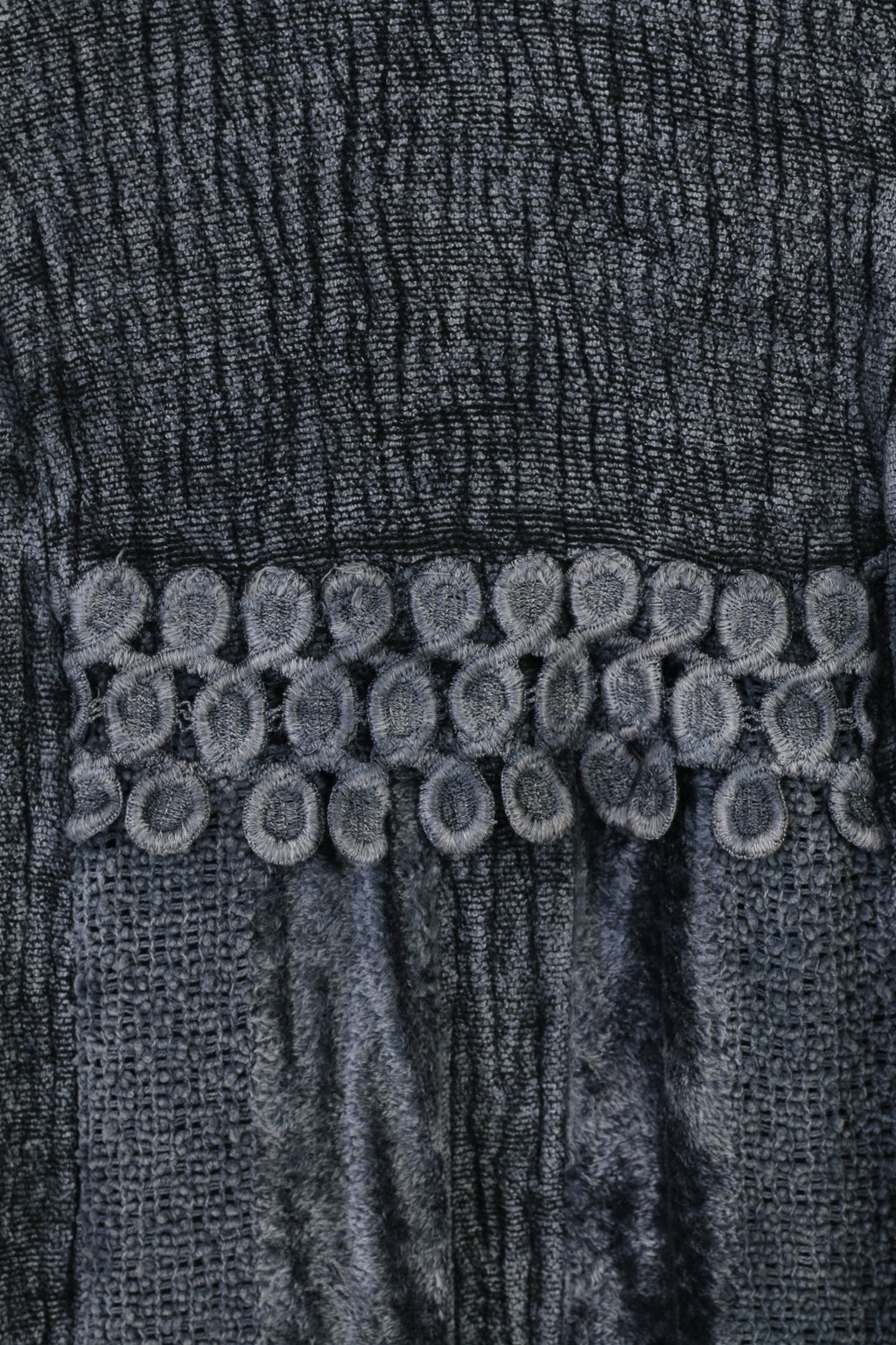 Tina Olsen Woman M Jacket Navy Viscosa Buttons Collar Flowers Shoulder Pads Made in Italy Top