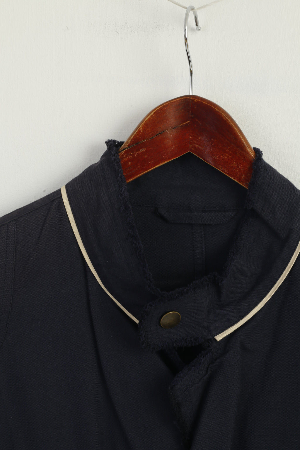 Pierre Cardin Paris Men 50 40 Blazer Navy Cotton Marine Snaps Casual Light Jacket