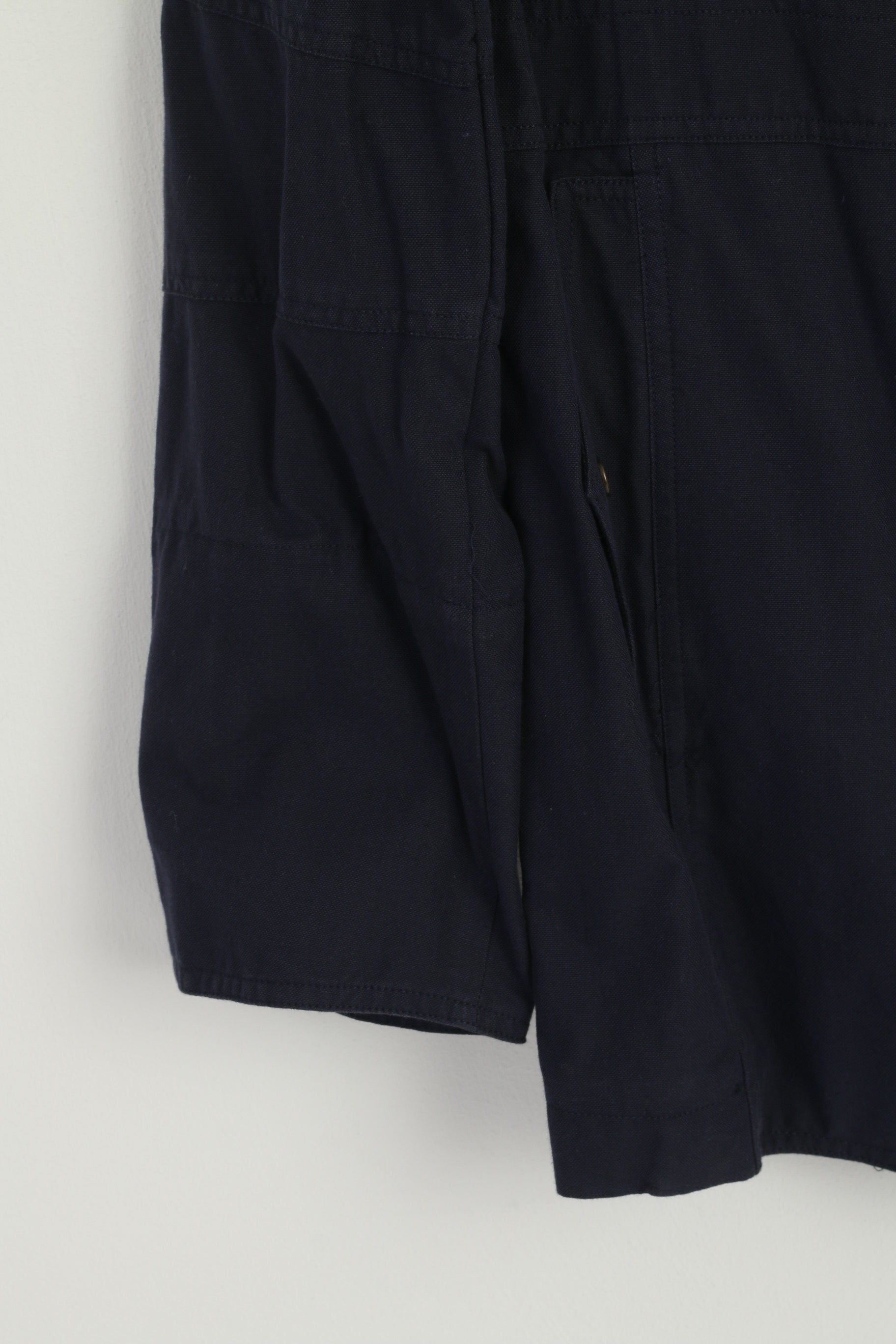 Pierre Cardin Paris Men 50 40 Blazer Navy Cotton Marine Snaps Casual Light Jacket