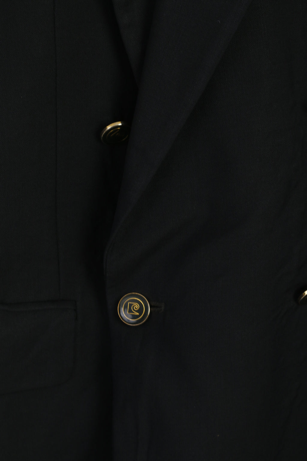 Pierre Cardin Men 40 Blazer Navy Pure New Wool Vintage Double Breasted Jacket